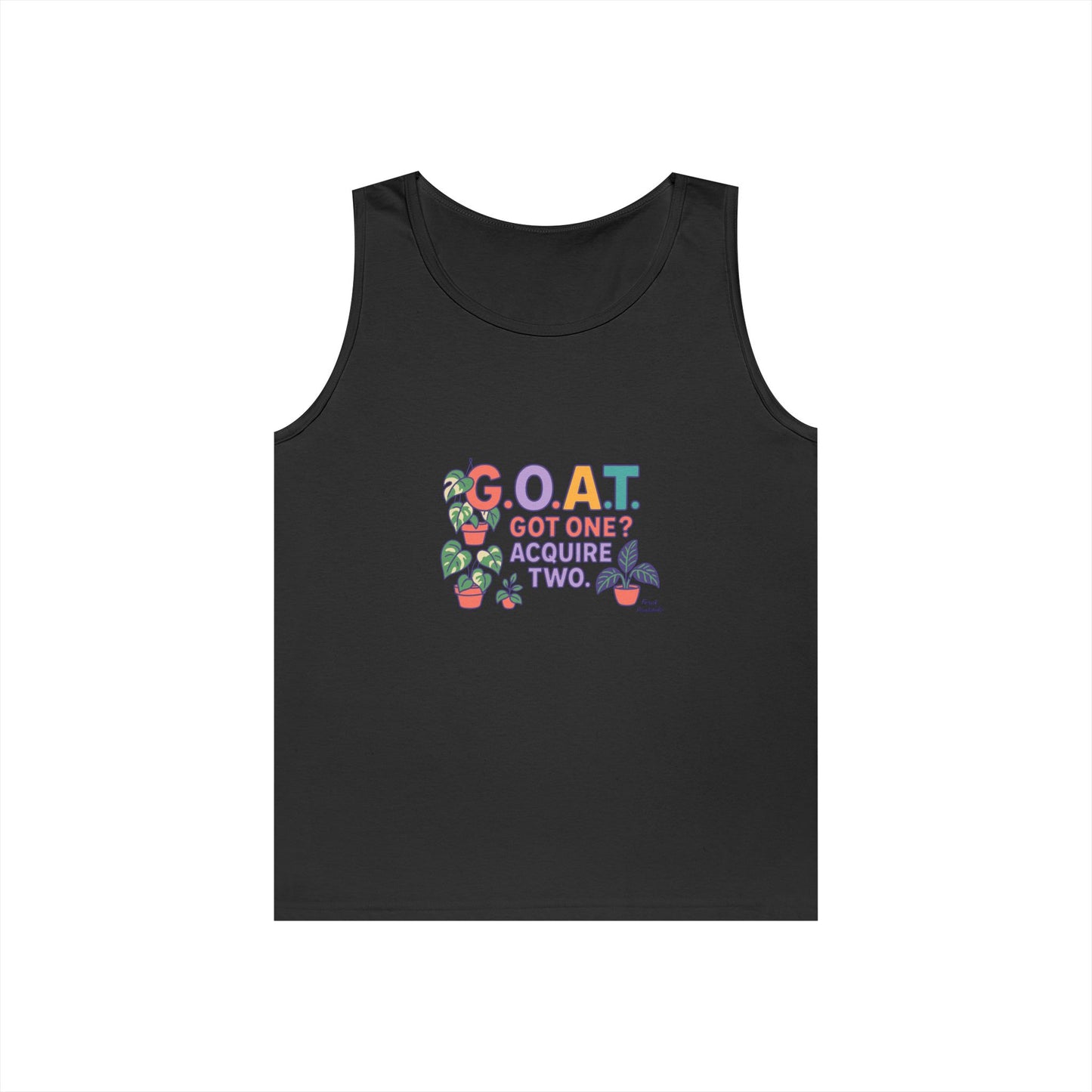 GOAT Tank Top - Unisex Heavy Cotton, Fun Graphic, Perfect for Summer, Casual Wear, Gift for Plant Lovers, St. Patrick's Day, Housewarming