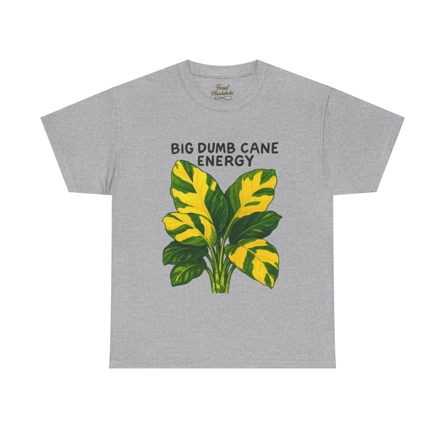 Big Dumb Cane Energy T‑Shirt — Variegated Dieffenbachia Plant Tee