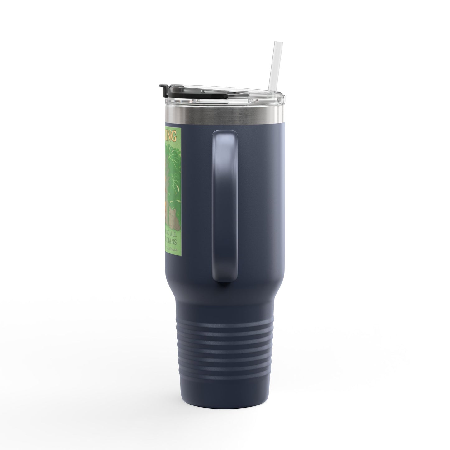 40oz Insulated Travel Mug — 'Albo King' Jungle Adventure Design