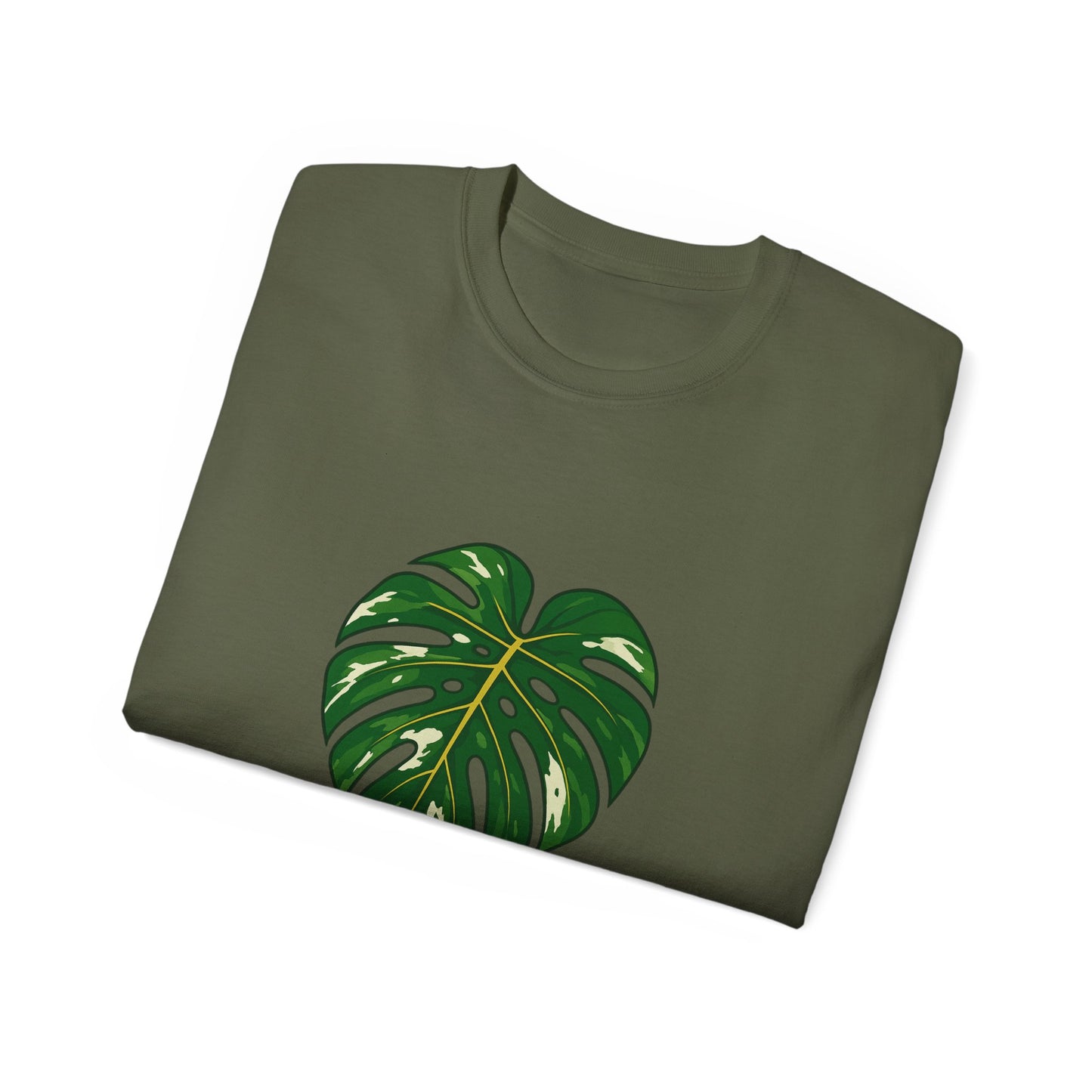 Monstera Energy Only Unisex Cotton Tee, Tropical Plant Tee, Nature Lover Shirt, Casual Summer Top, Eco-Friendly Gift, Botanical Graphic Tee