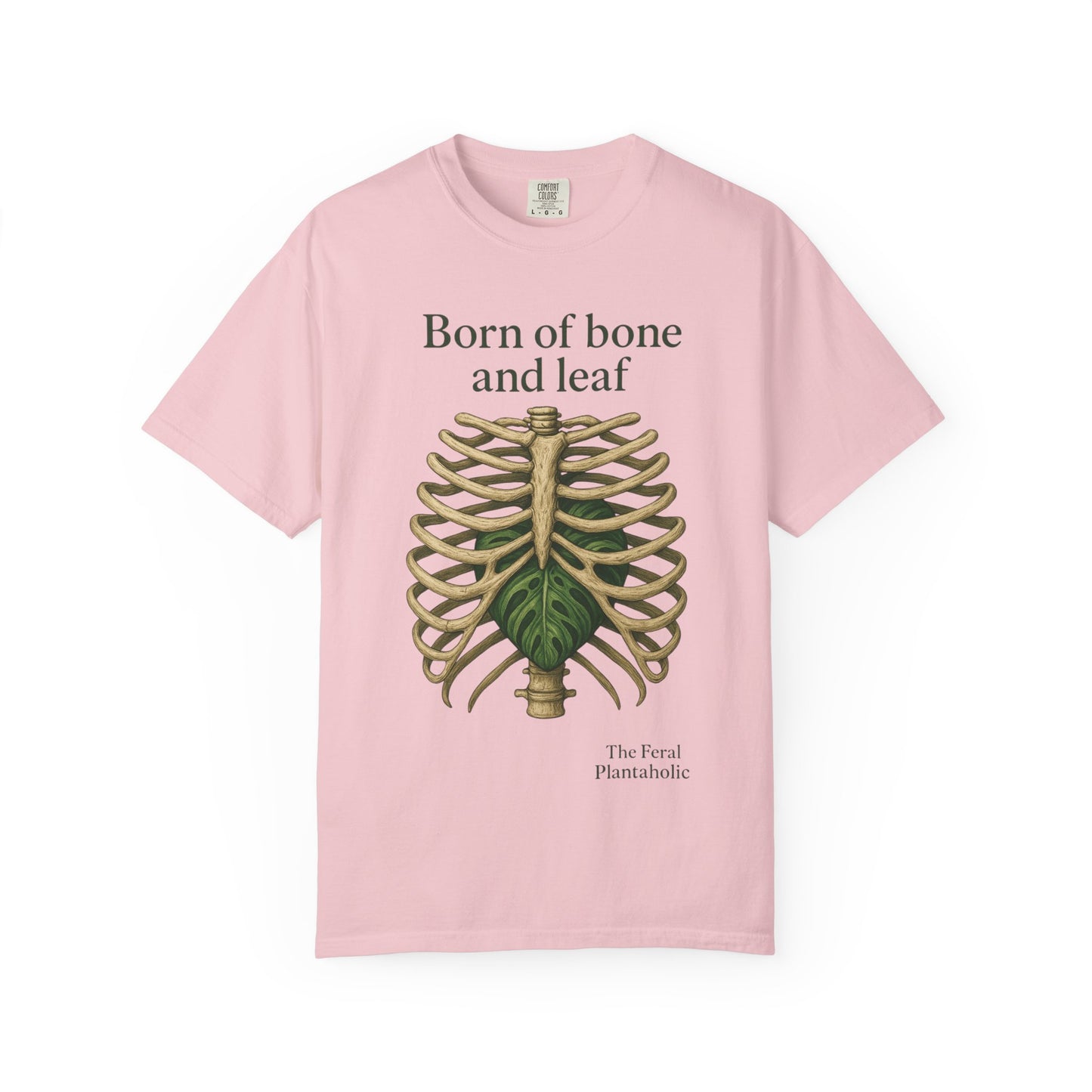 Born of Bone and Leaf T-Shirt — Botanical Ribcage Graphic Tee
