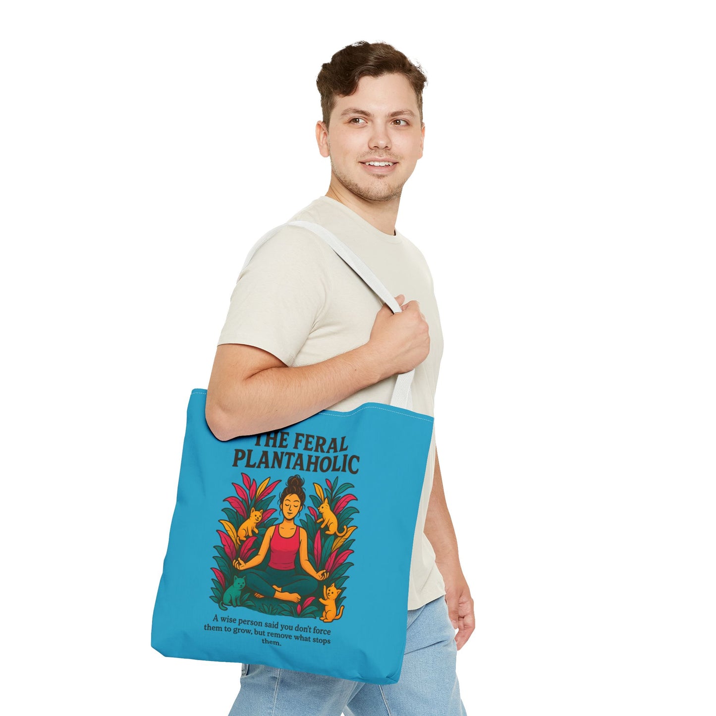 Feral Plantaholic Tote Bag - Eco-Friendly Shopping Bag, Gardening Lover Gift, Nature Enthusiast Accessory, Earth Day Must-Have