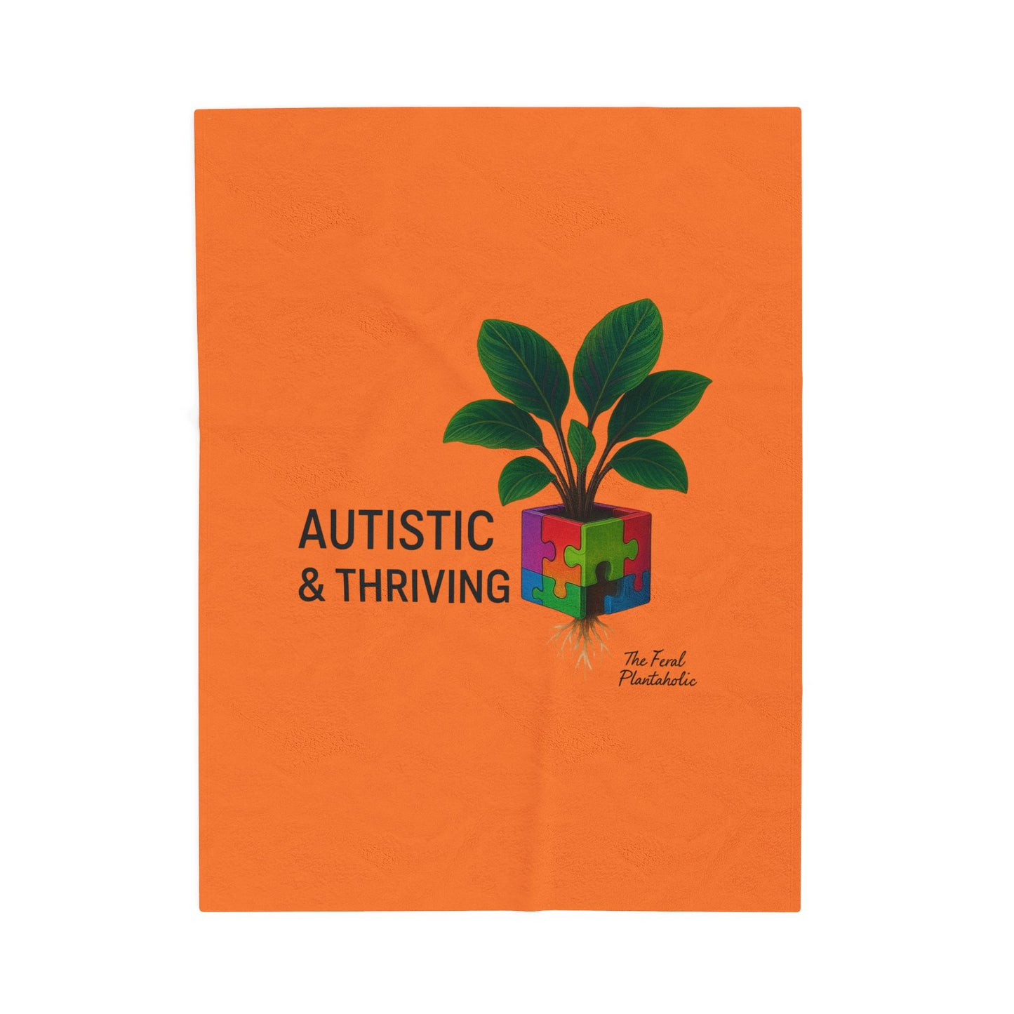 Autistic & Thriving Velveteen Blanket, Cozy Gift for Autism Awareness, Soft Plush Throw for All Ages, Perfect for Home Decor, [...]