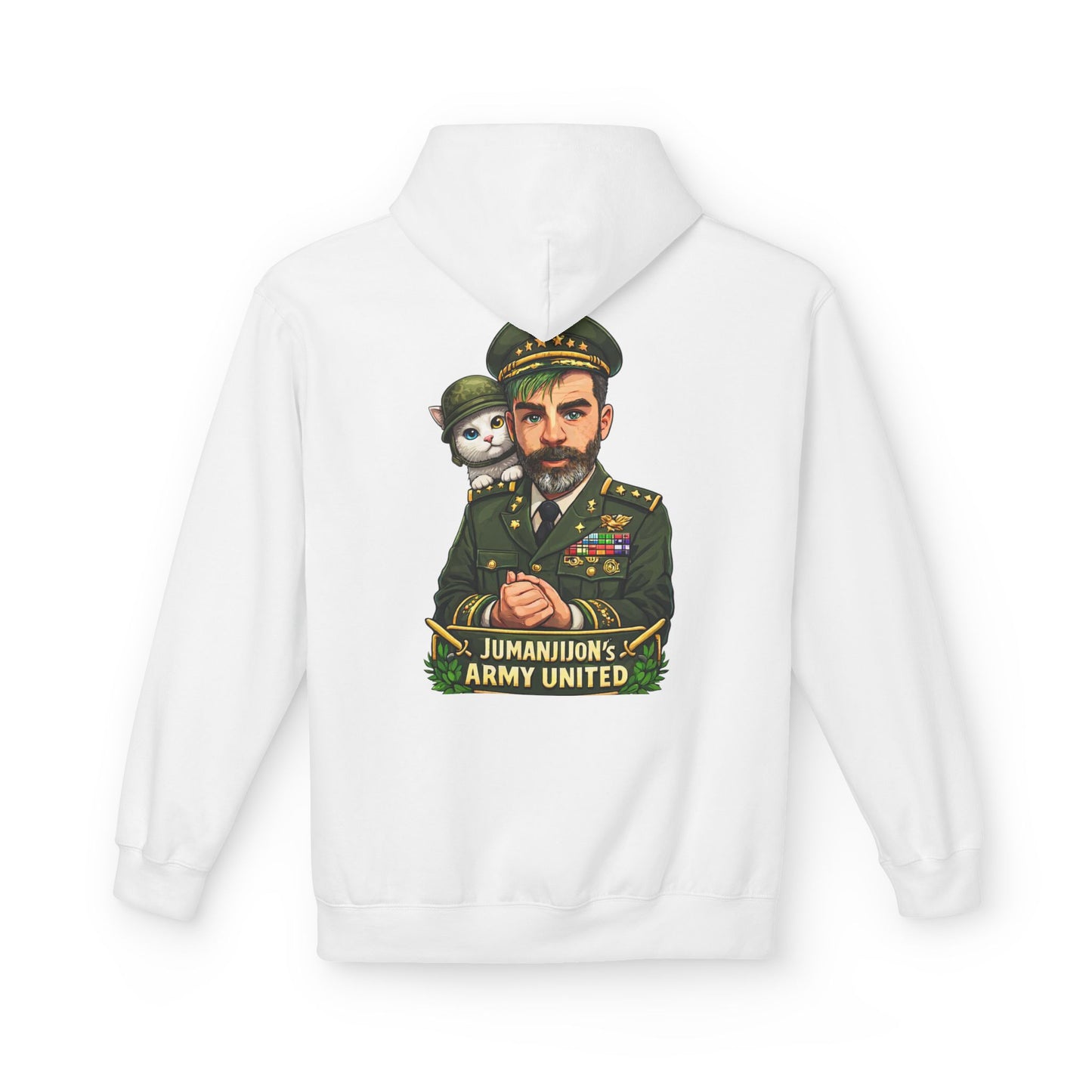 JUMANGIJON ARMY Hoodie — Jumanjiun’s Army United Graphic Hoodie (White)
