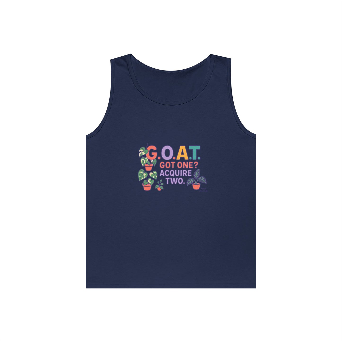 GOAT Tank Top - Unisex Heavy Cotton, Fun Graphic, Perfect for Summer, Casual Wear, Gift for Plant Lovers, St. Patrick's Day, Housewarming