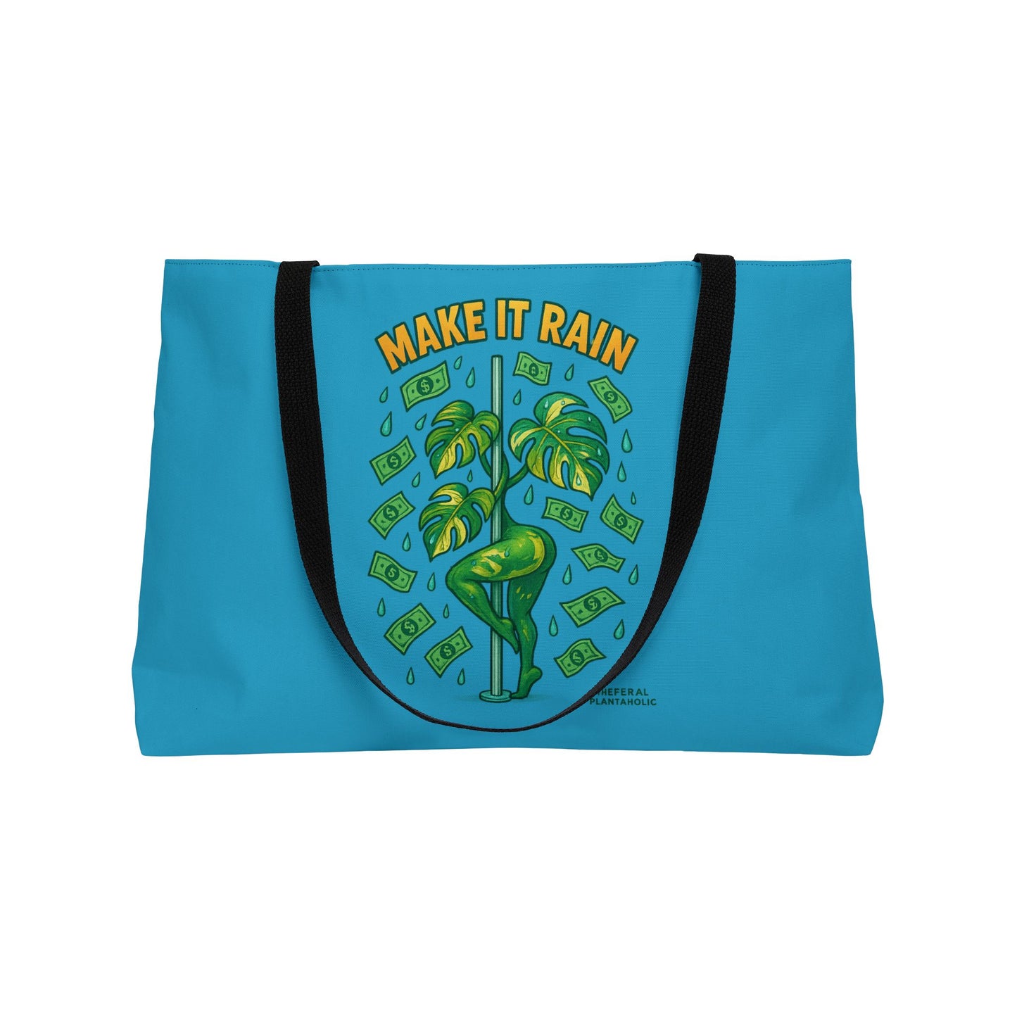 Make It Rain Weekender Tote Bag | Fun Travel Bag | Beach Tote | Dance Party Essential | Unique Gift Idea & Festival Bag