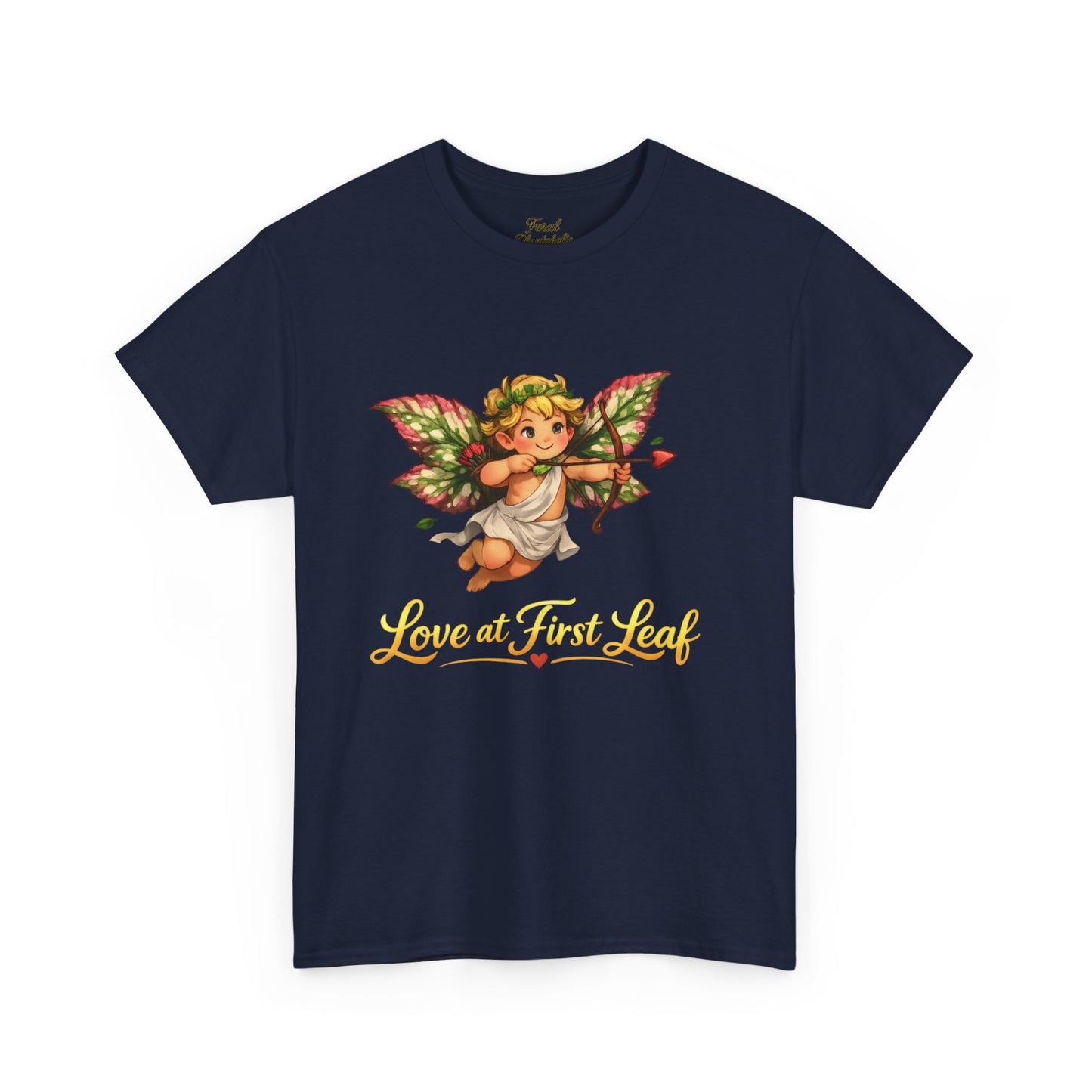 Love at First Leaf T‑Shirt — Vintage Cherub Fairy Graphic Tee