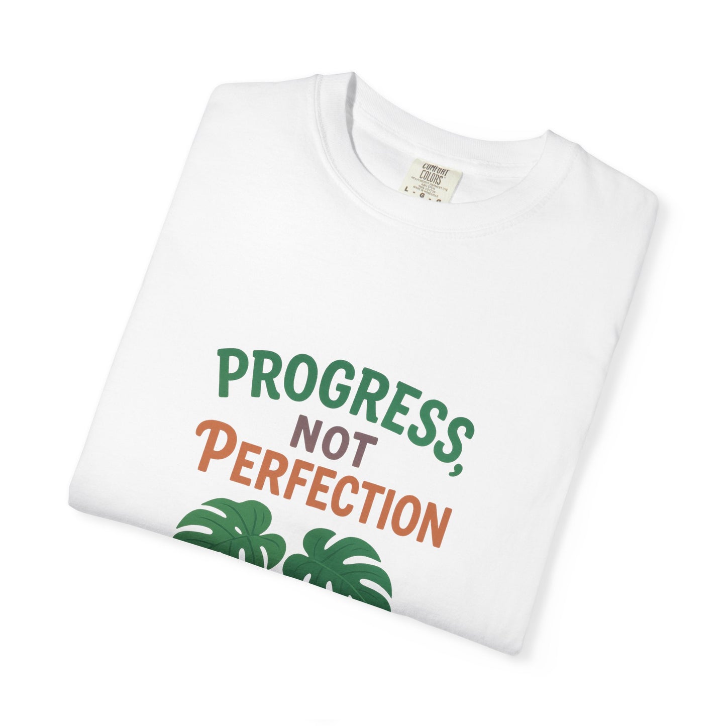 Progress Not Perfection Plant T-Shirt, Casual Unisex Tee, Gift for Plant Lovers, Eco-Friendly Fashion, Gardening Apparel, Relaxed Fit