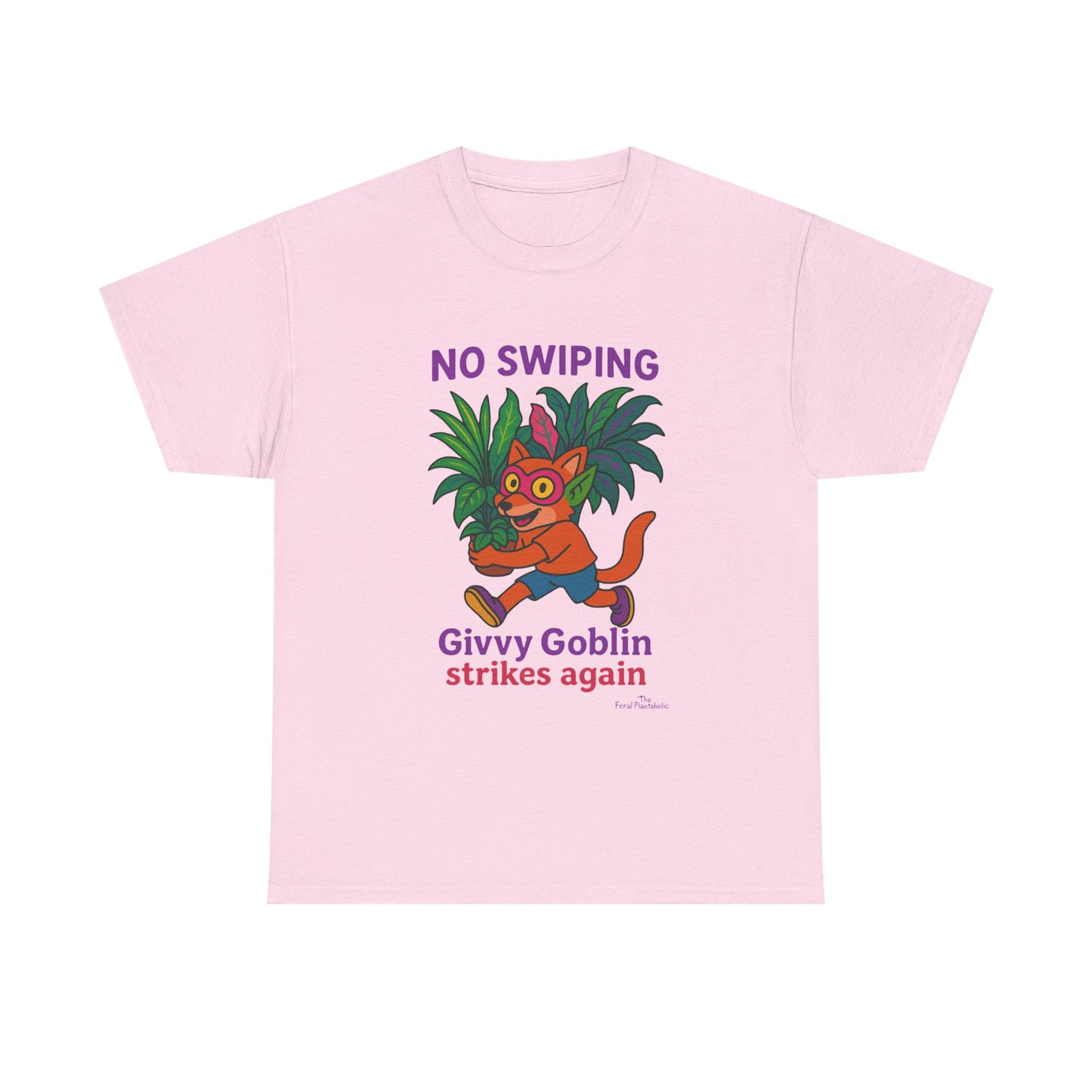 Givvy Goblin Unisex Heavy Cotton Tee - Fun Cartoon Shirt for Casual Wear, Gifts, Parties, and Holidays