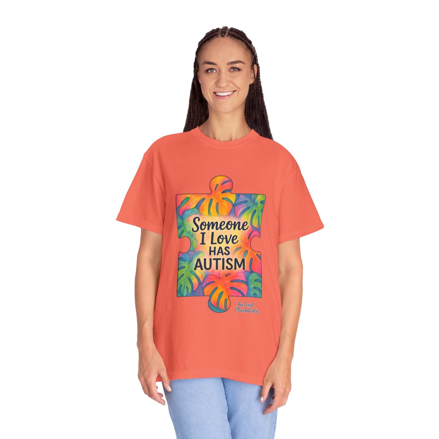 Autism Awareness T-Shirt — "Someone I Love Has Autism" Colorful Puzzle Design
