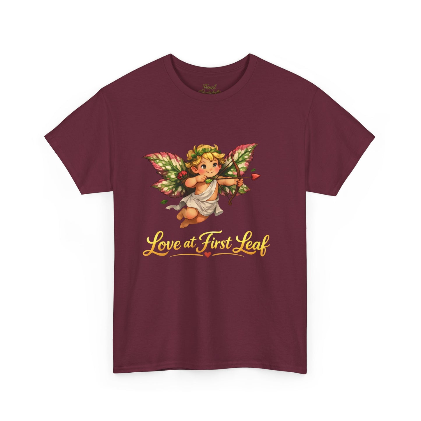 Love at First Leaf T‑Shirt — Vintage Cherub Fairy Graphic Tee