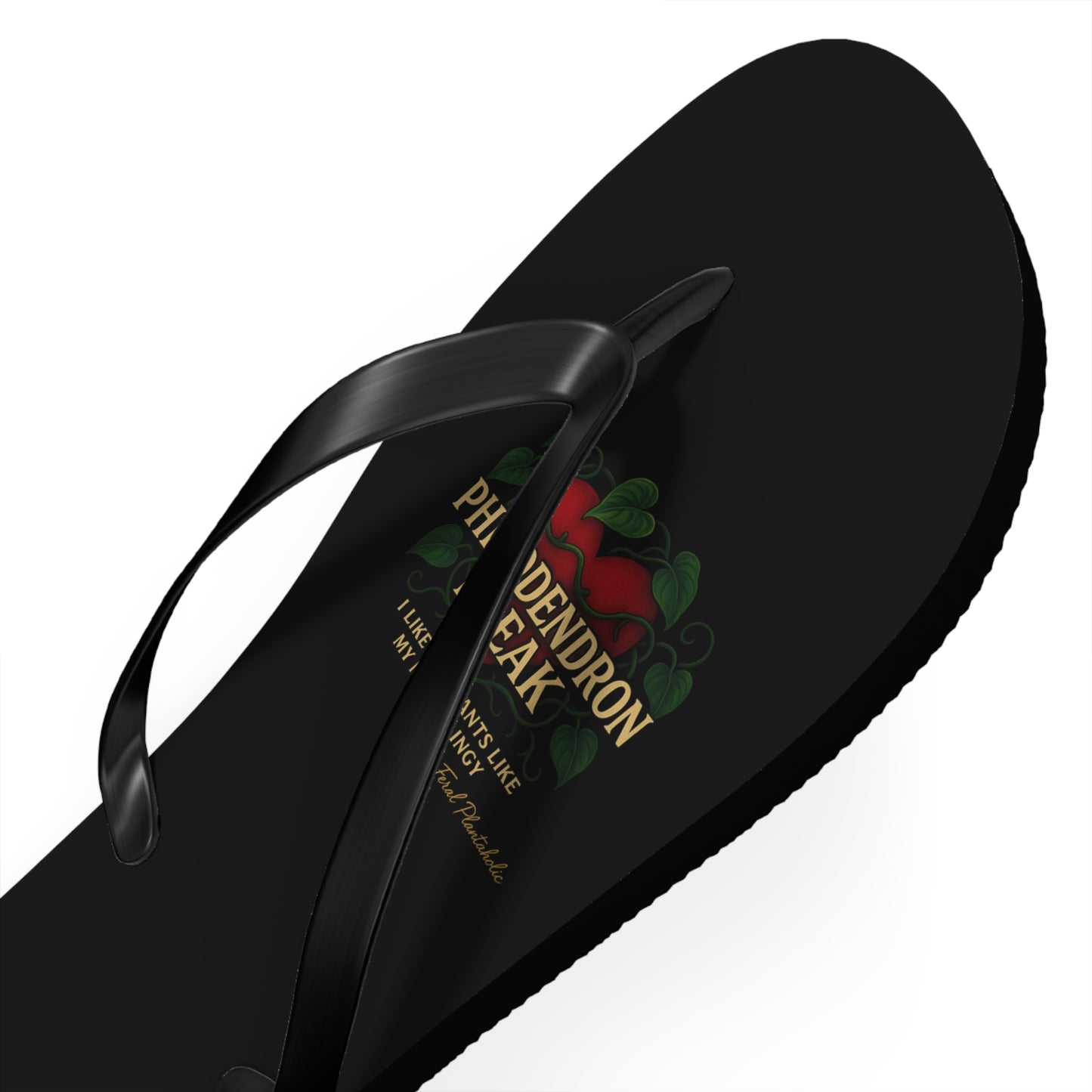 Philodendron Themed Flip Flops - Fun Summer Footwear, Beach Essentials, Gift for Fruit Lovers, Casual Sandals, Summer Vibes