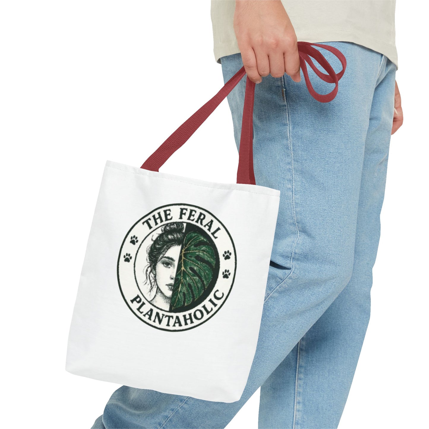 Feral Plantaholic Tote Bag | Eco-Friendly Grocery Bag, Gift for Plant Lovers, Boho Style, Greenery Accessories