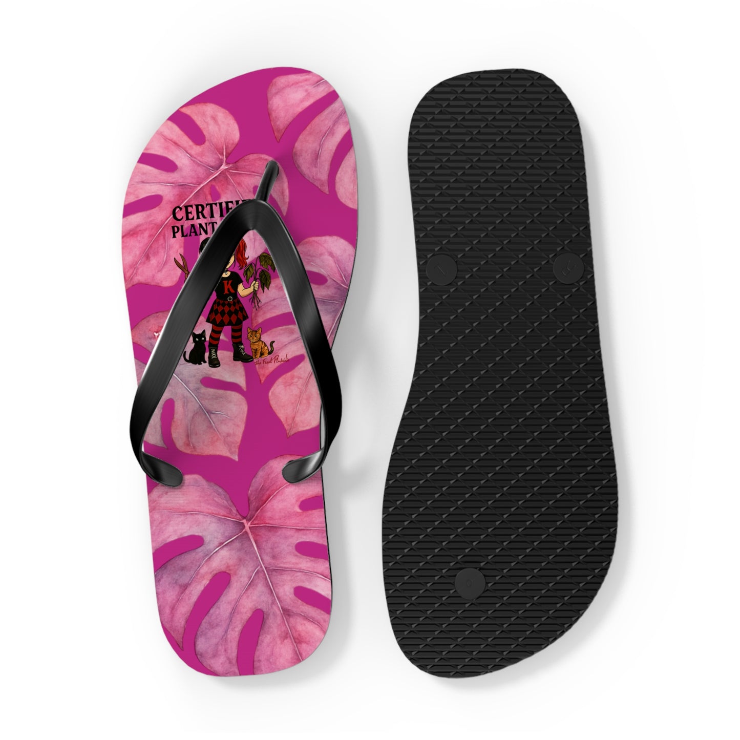 Certified Plant Killer Flip Flops, Fun Summer Sandals for Plant Lovers, Unique Beach Footwear, Gift for Gardeners
