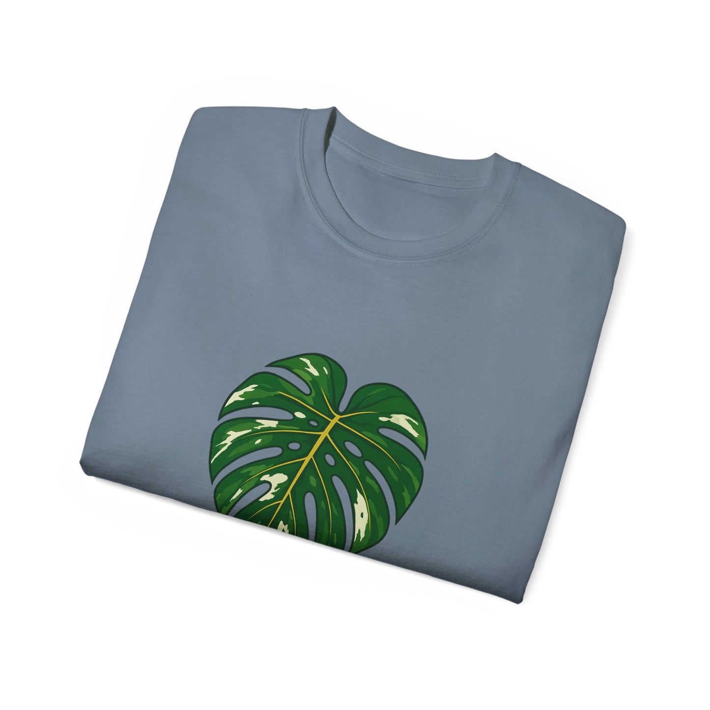 Monstera Energy Only Unisex Cotton Tee, Tropical Plant Tee, Nature Lover Shirt, Casual Summer Top, Eco-Friendly Gift, Botanical Graphic Tee