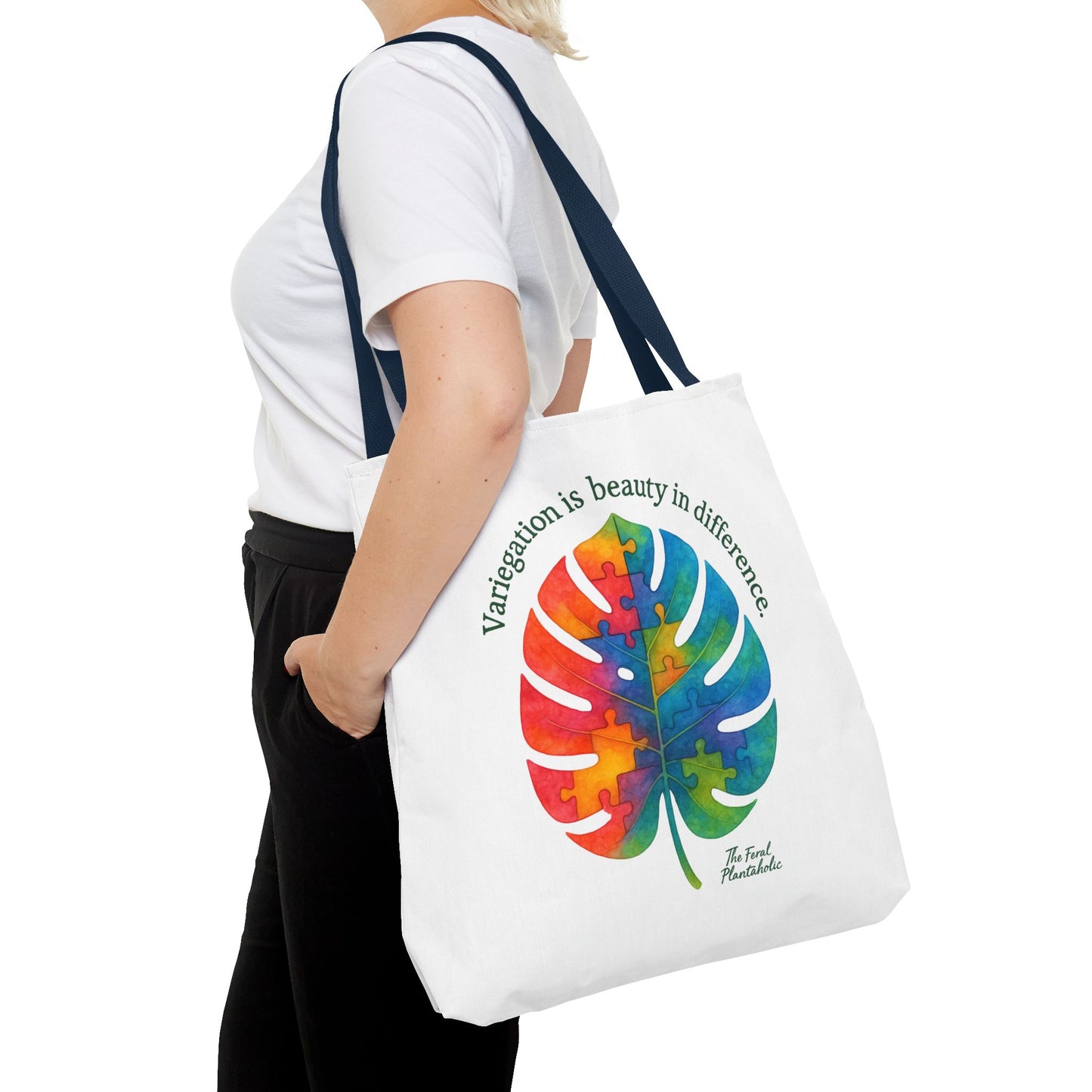 Colorful Monstera Leaf Tote Bag, Eco-Friendly Shopping Bag, Puzzle Aesthetic Purse, Nature Lover Gift, Art Tote for Every Occasion