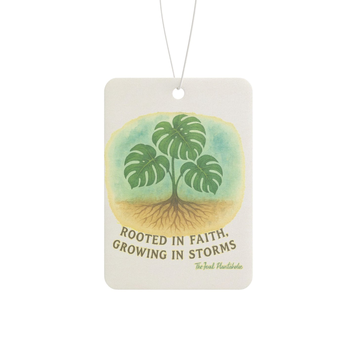 Car Air Freshener - Rooted in Faith, Growing in Storms - Inspirational Auto Decor, Faith-Based Gift, Car Perfume, Motivational Air Freshener