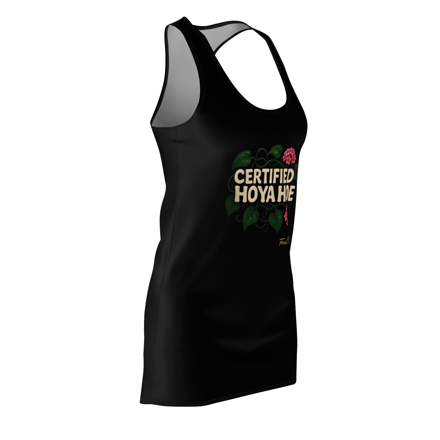 Certified Hoya Hoe Women's Racerback Dress - Floral Aesthetic, Casual Summer Wear, Gardening Gift, Trendy Beach Attire