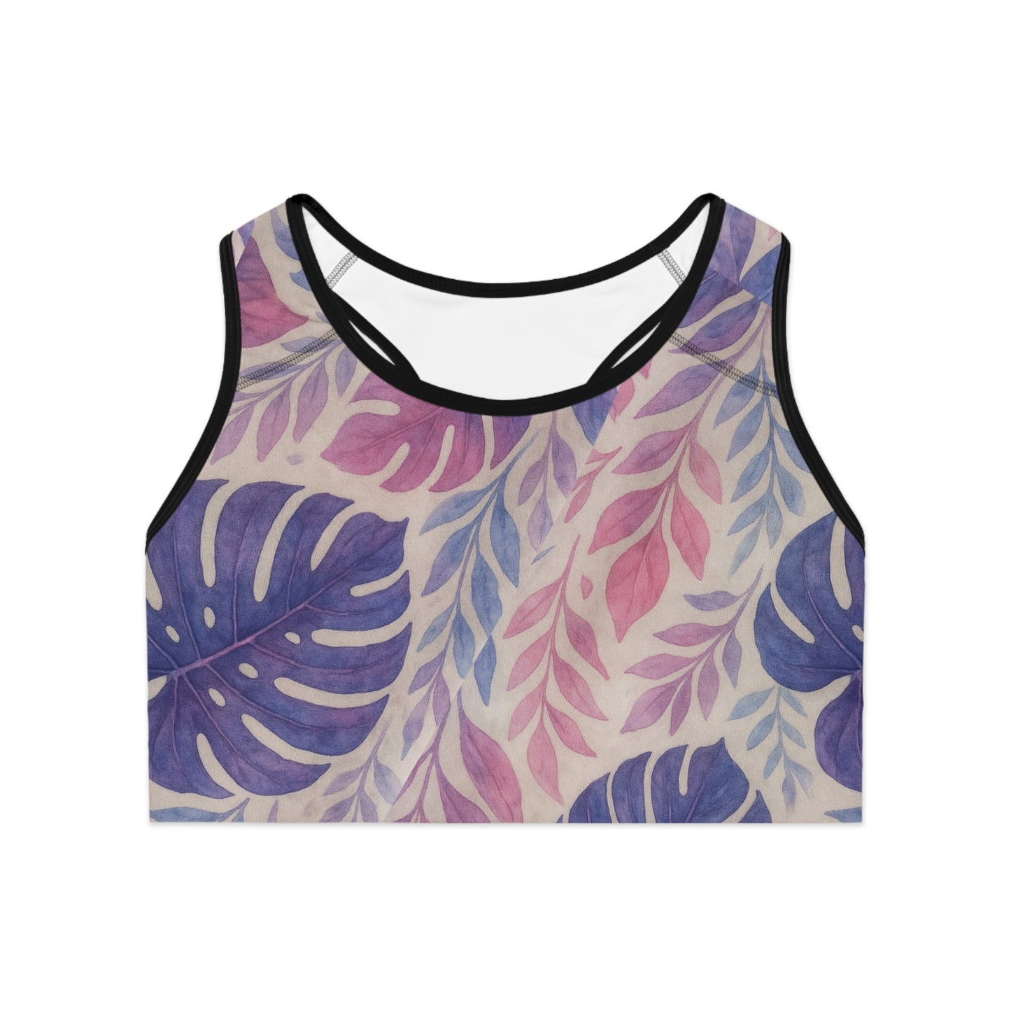 Tropical Leaves Sports Bra