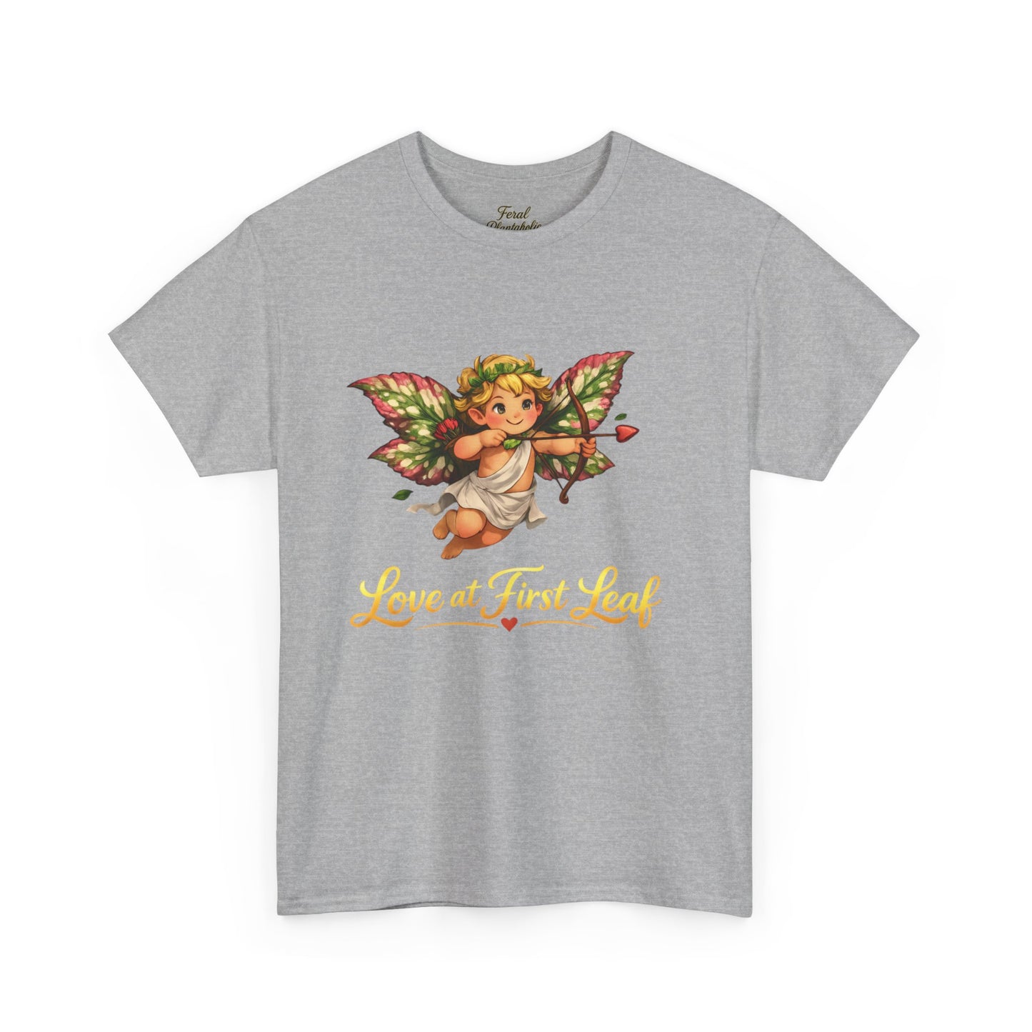 Love at First Leaf T‑Shirt — Vintage Cherub Fairy Graphic Tee