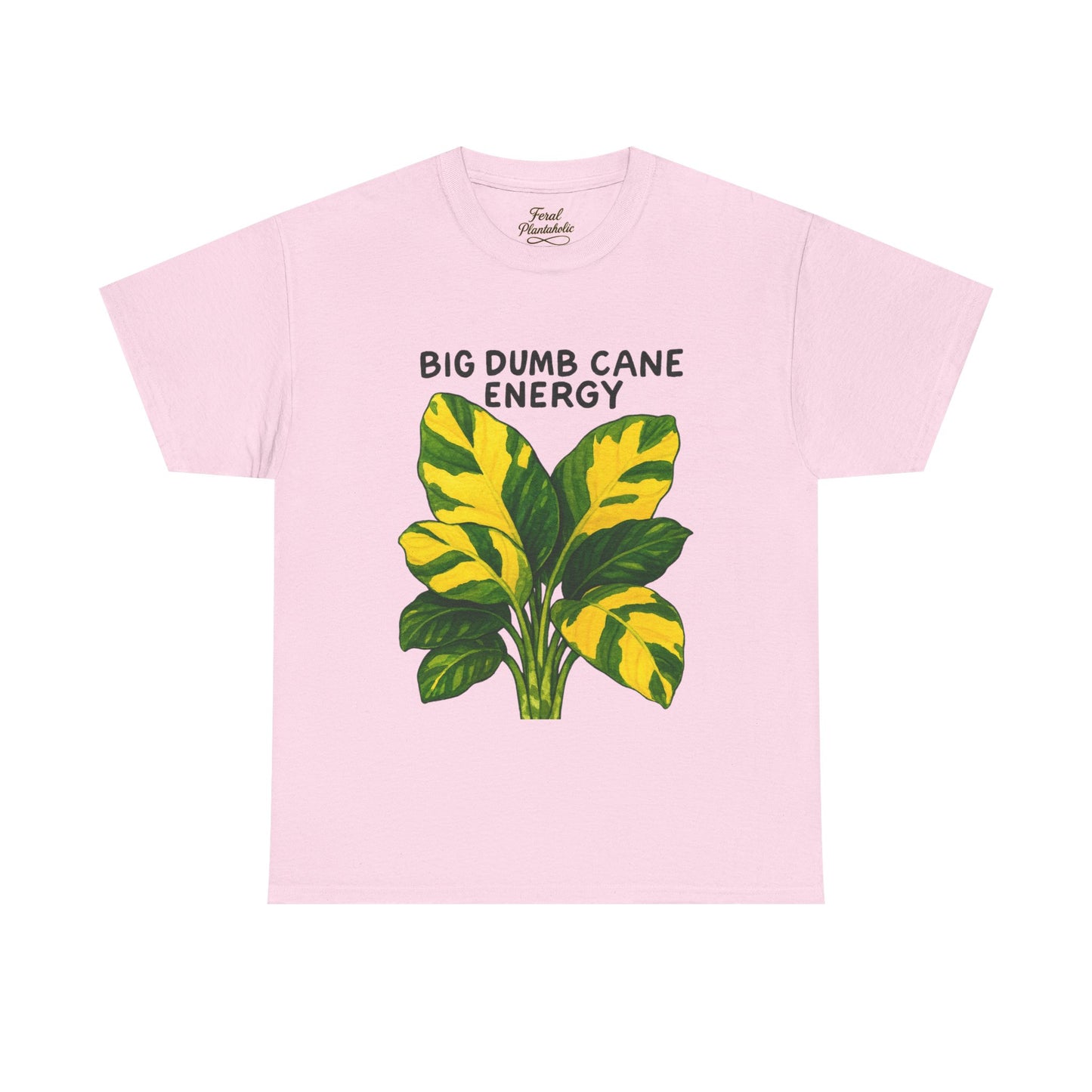 Big Dumb Cane Energy T‑Shirt — Variegated Dieffenbachia Plant Tee