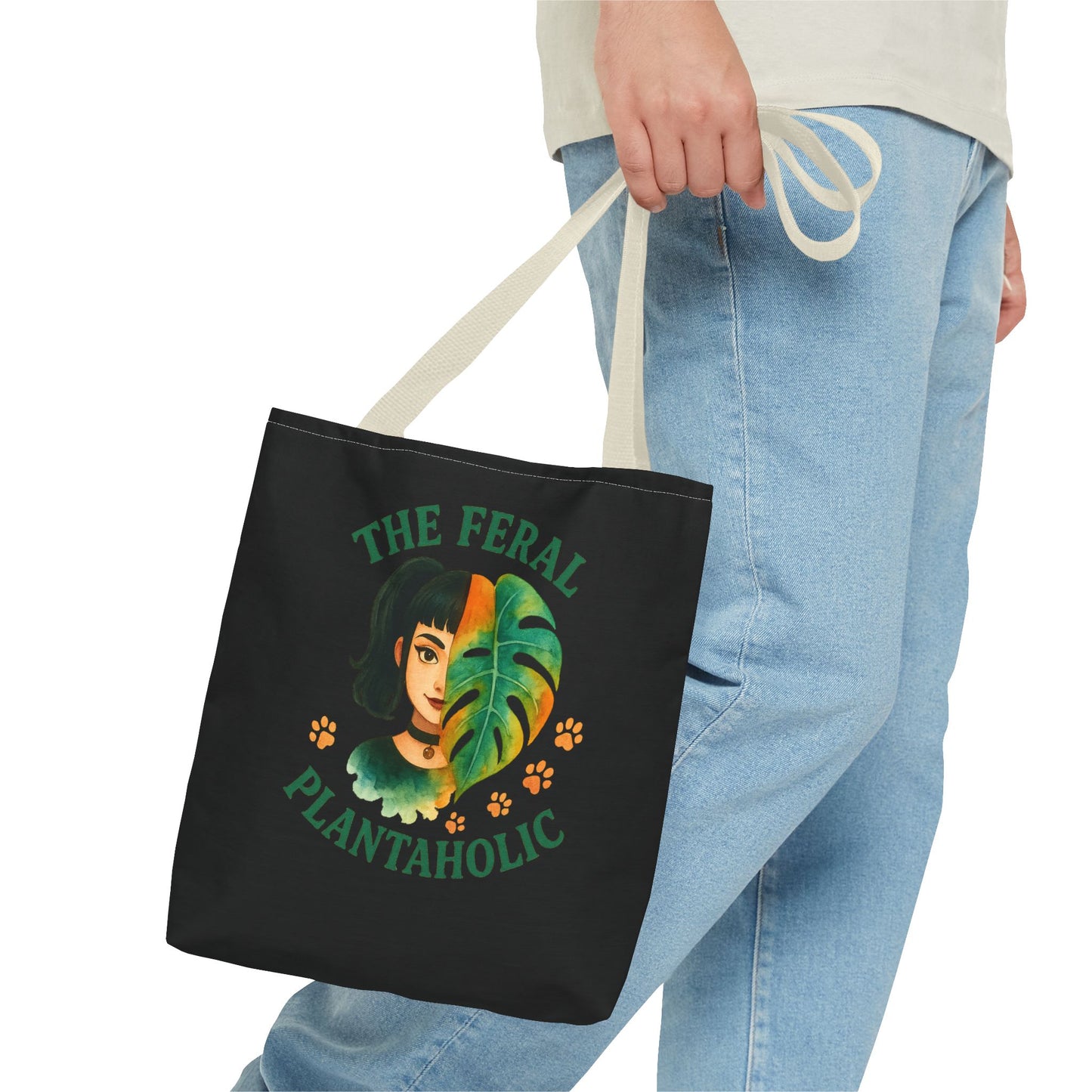 Feral Plantaholic Tote Bag - Eco-Friendly Shopper, Garden Lover Gift, Plant Enthusiast Bag, Botanical Art Tote, Green Thumb Accessory