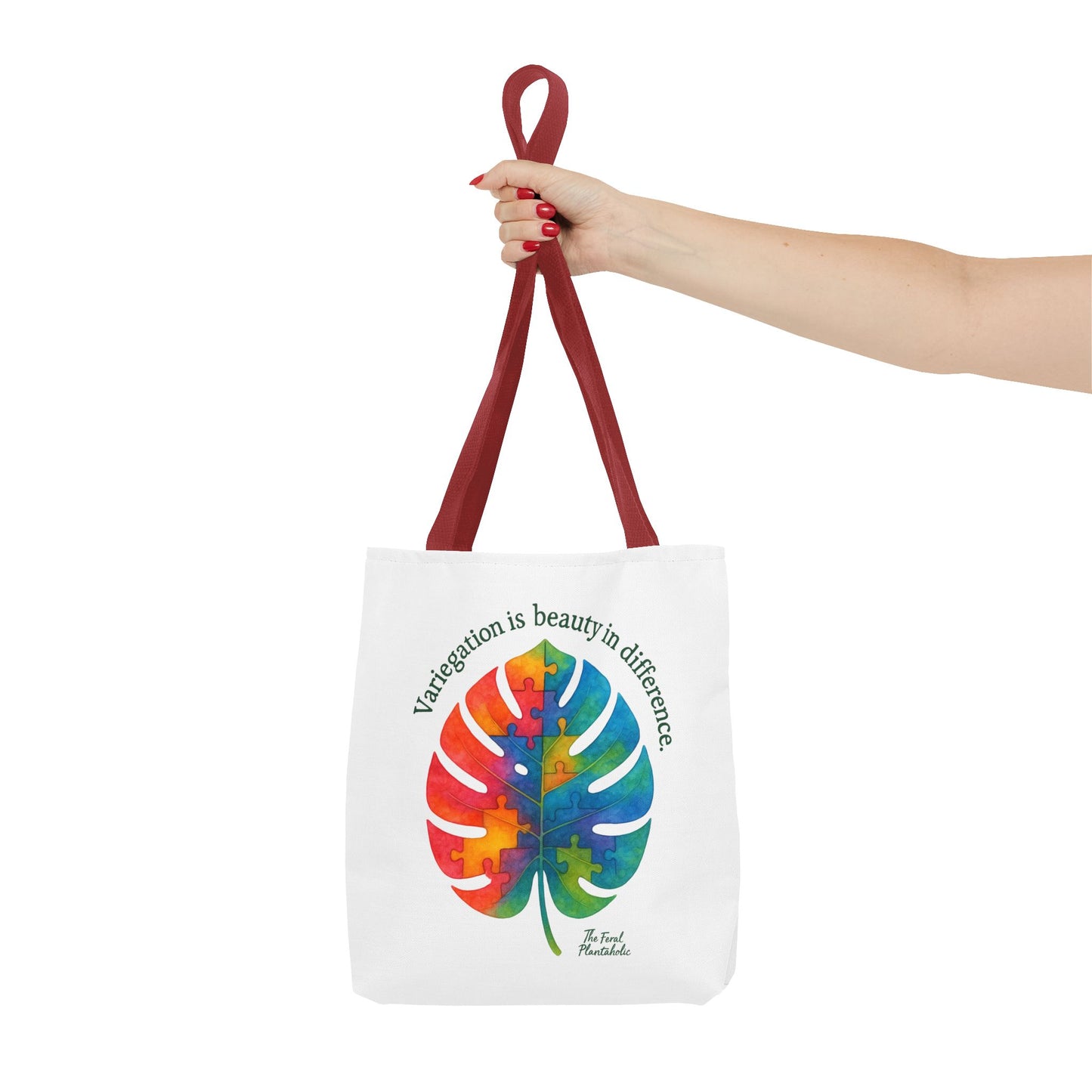 Colorful Monstera Leaf Tote Bag, Eco-Friendly Shopping Bag, Puzzle Aesthetic Purse, Nature Lover Gift, Art Tote for Every Occasion