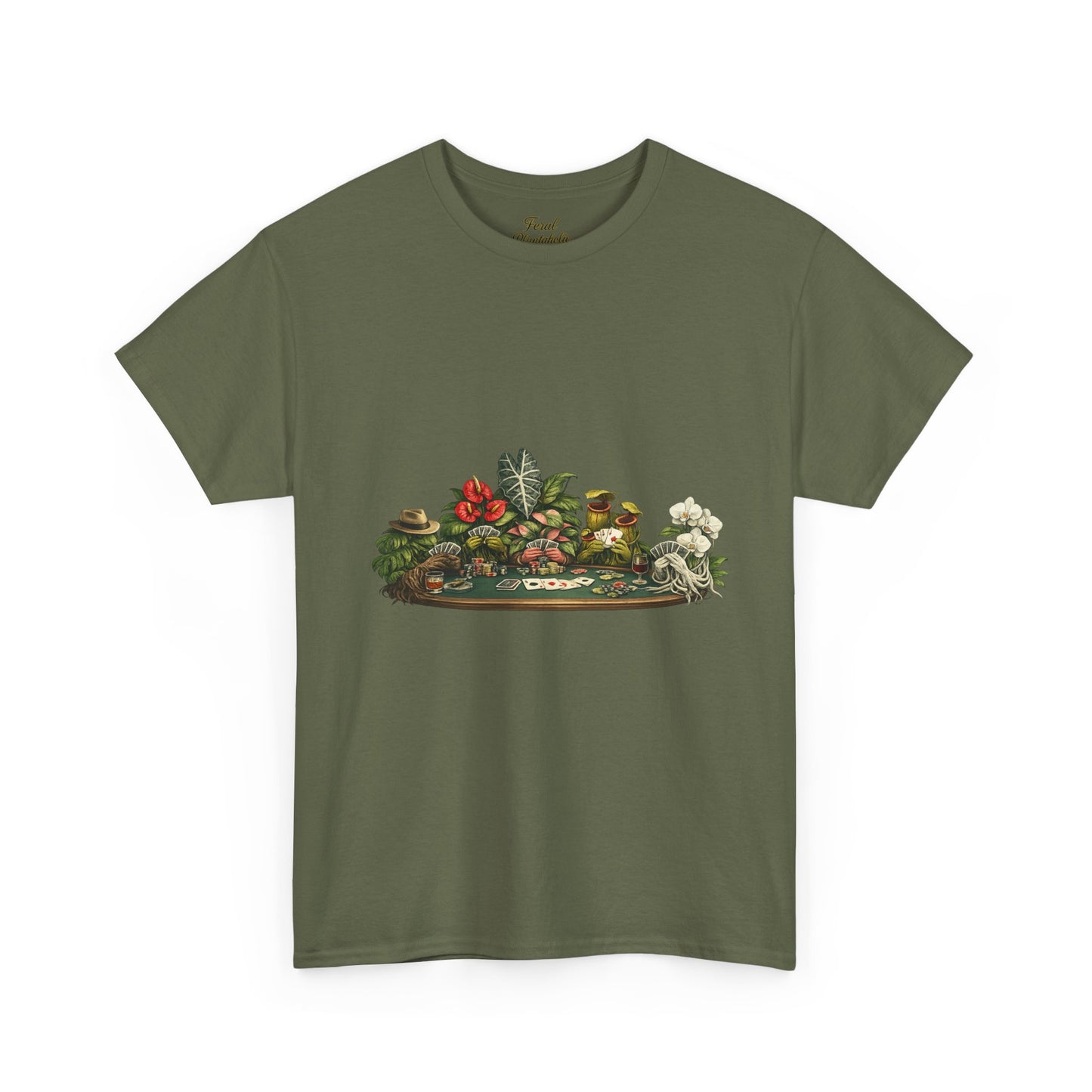 Vintage Botanical Dish Garden Tee — Floral Still Life Graphic T-Shirt