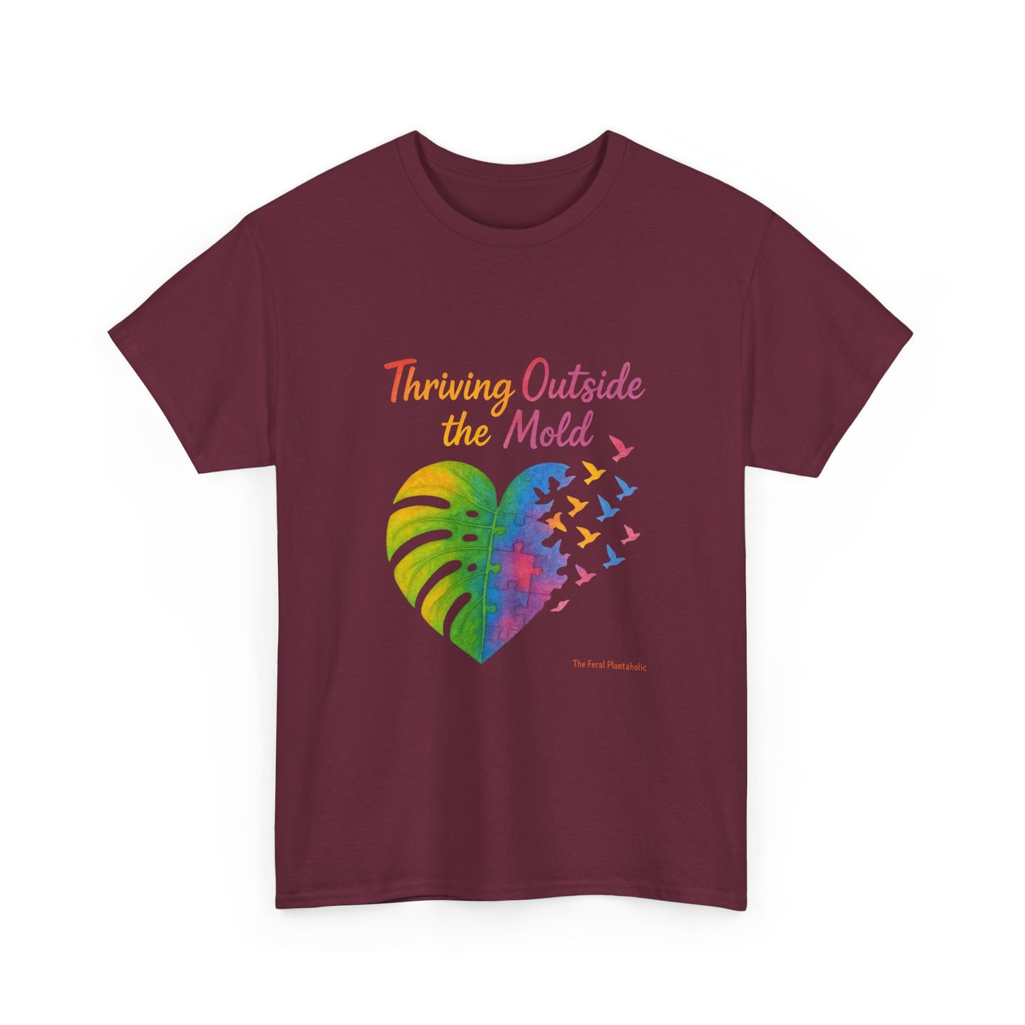 Colorful Inspirational T-Shirt, Unisex Heavy Cotton Tee for Moods, Casual Wear, Gifts for Friends, Self-Love, Spring Fashion