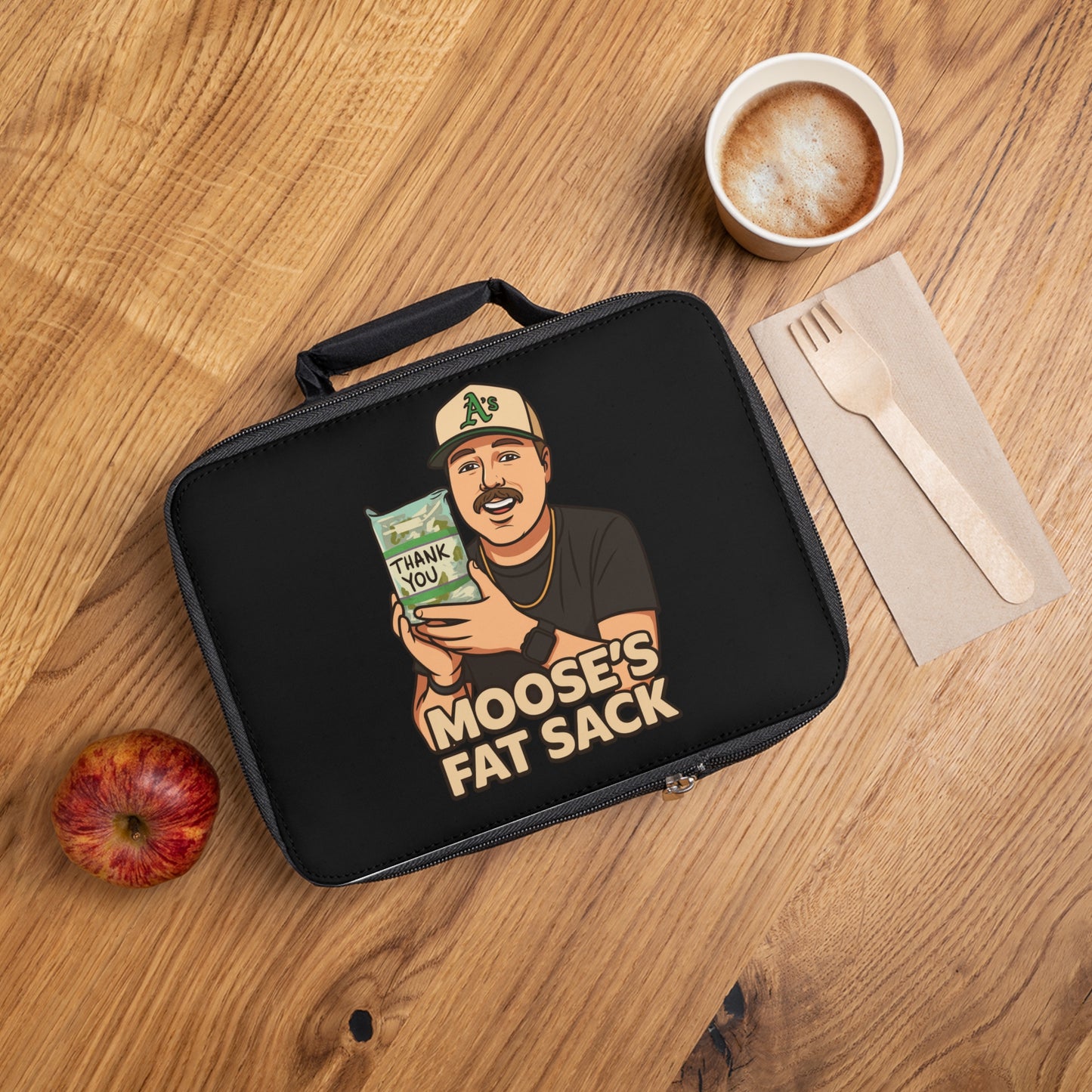Lunch Bag — Moose's Fat Sack Cartoon Lunchbox (Thank You Cash Design)
