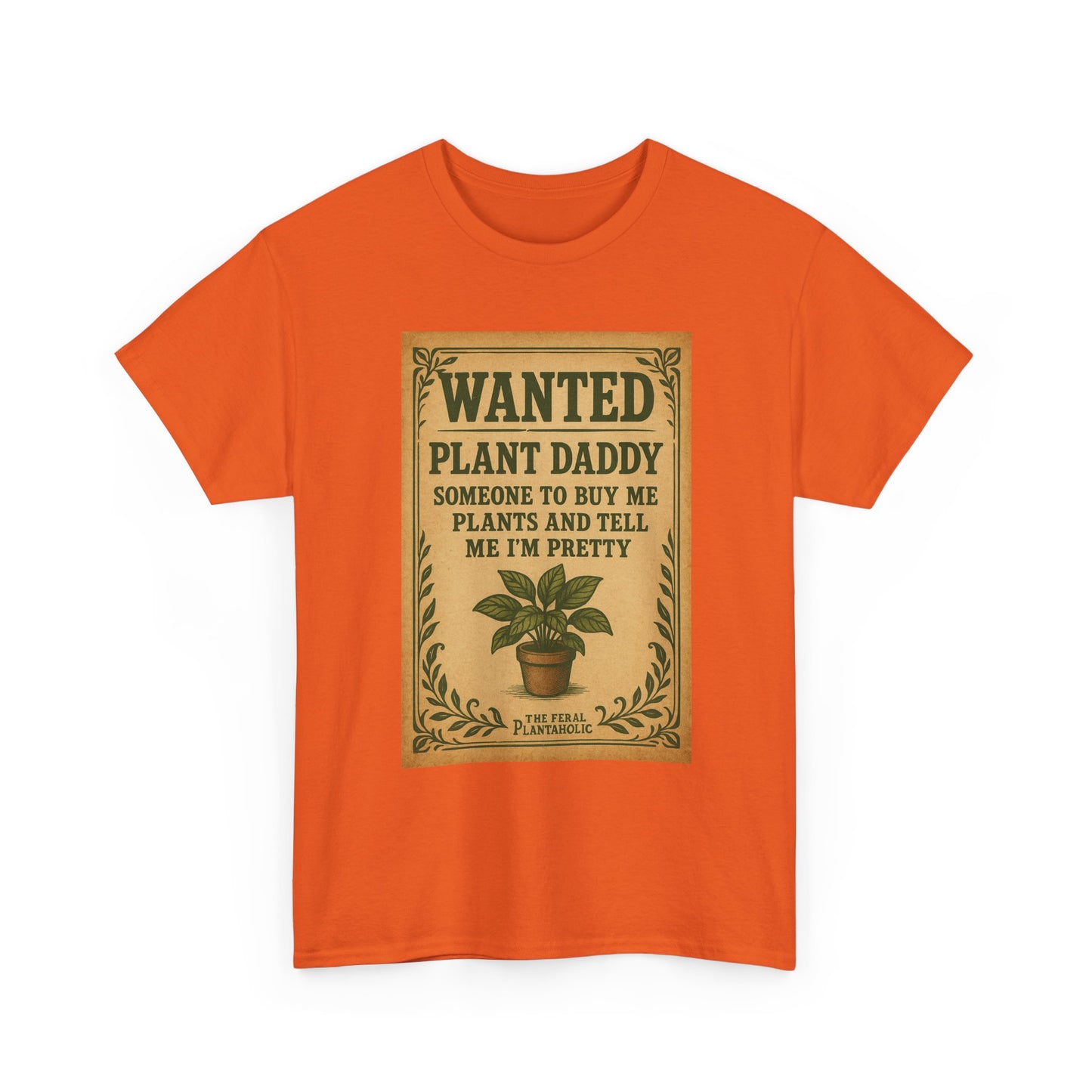 Wanted Plant Daddy Tee, Funny Plant Lover Shirt, Gift for Gardening Dad, Unisex Cotton T-Shirt, Cute Plant Dad Apparel