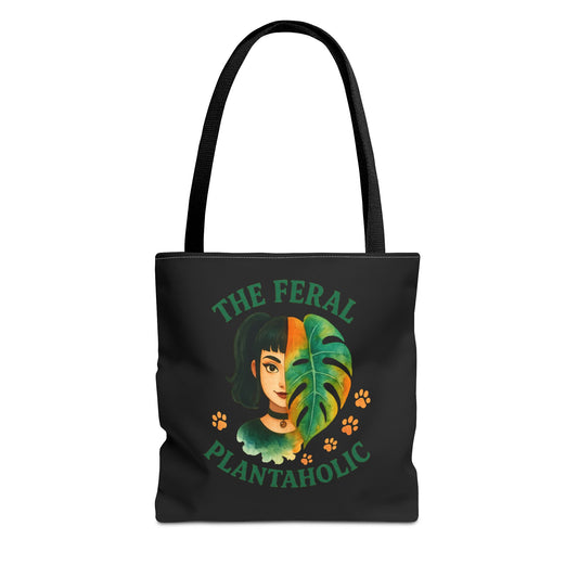 Feral Plantaholic Tote Bag - Eco-Friendly Shopper, Garden Lover Gift, Plant Enthusiast Bag, Botanical Art Tote, Green Thumb Accessory