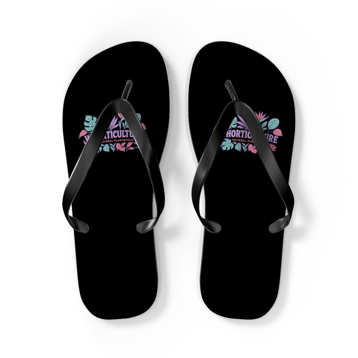 Horticulture Flip Flops, Summer Sandals for Garden Lovers, Beach Wear, Plant Enthusiast Gift, Vacation Footwear, Floral Sandals