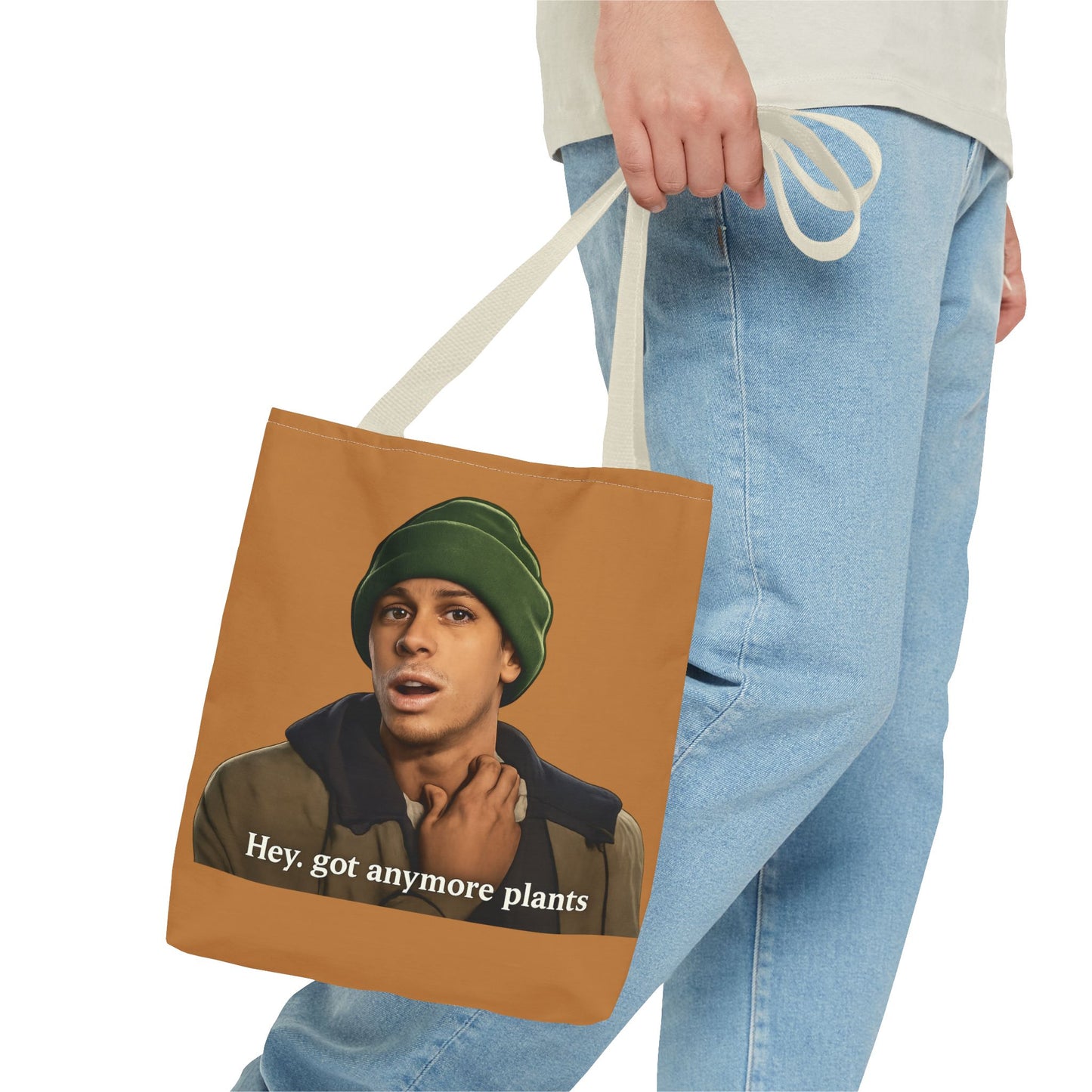 Funny Plant Lover Tote Bag — "Hey, got anymore plants" Graphic Tote