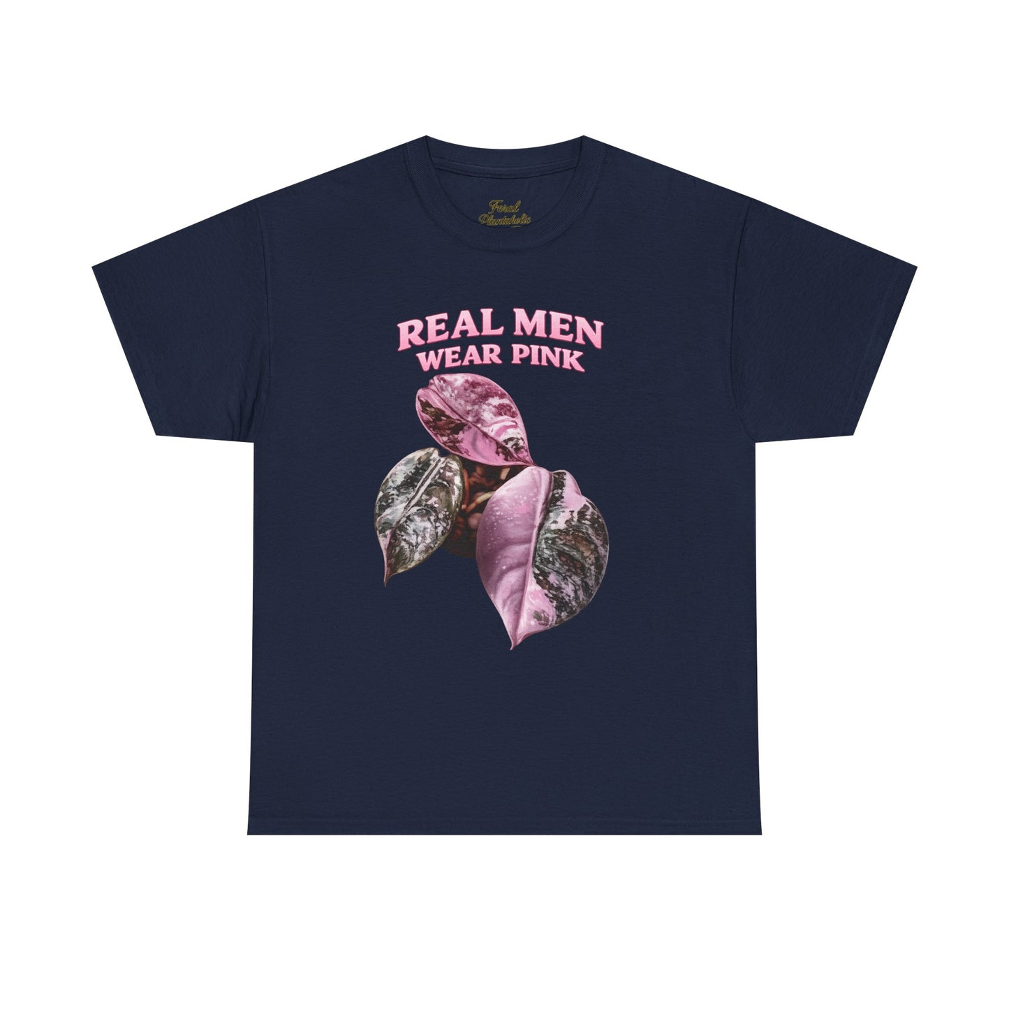 Real Men Wear Pink T-Shirt – Vintage Pink Leaf Graphic Tee