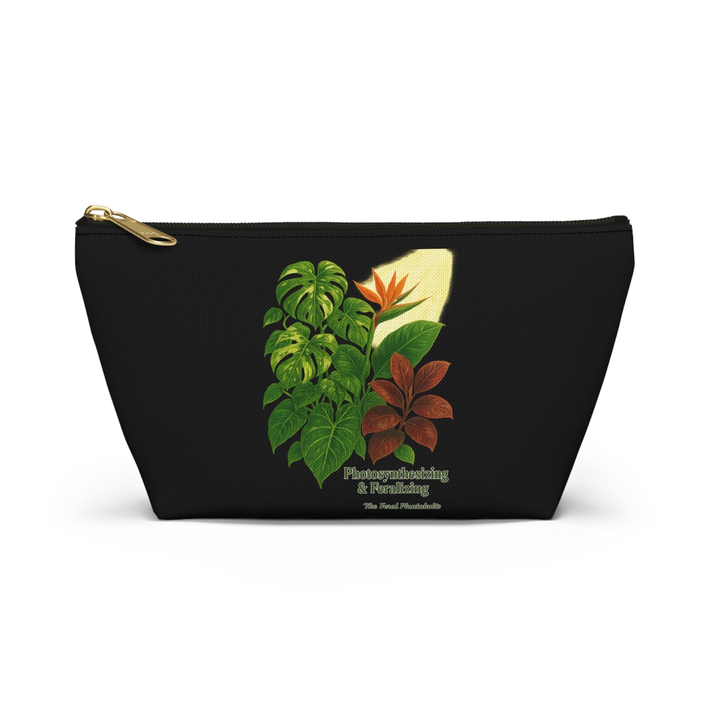 Eco-Friendly Botanical Accessory Pouch, Plant Lover Gift, Makeup Bag, Travel Organizer, Greenery Design
