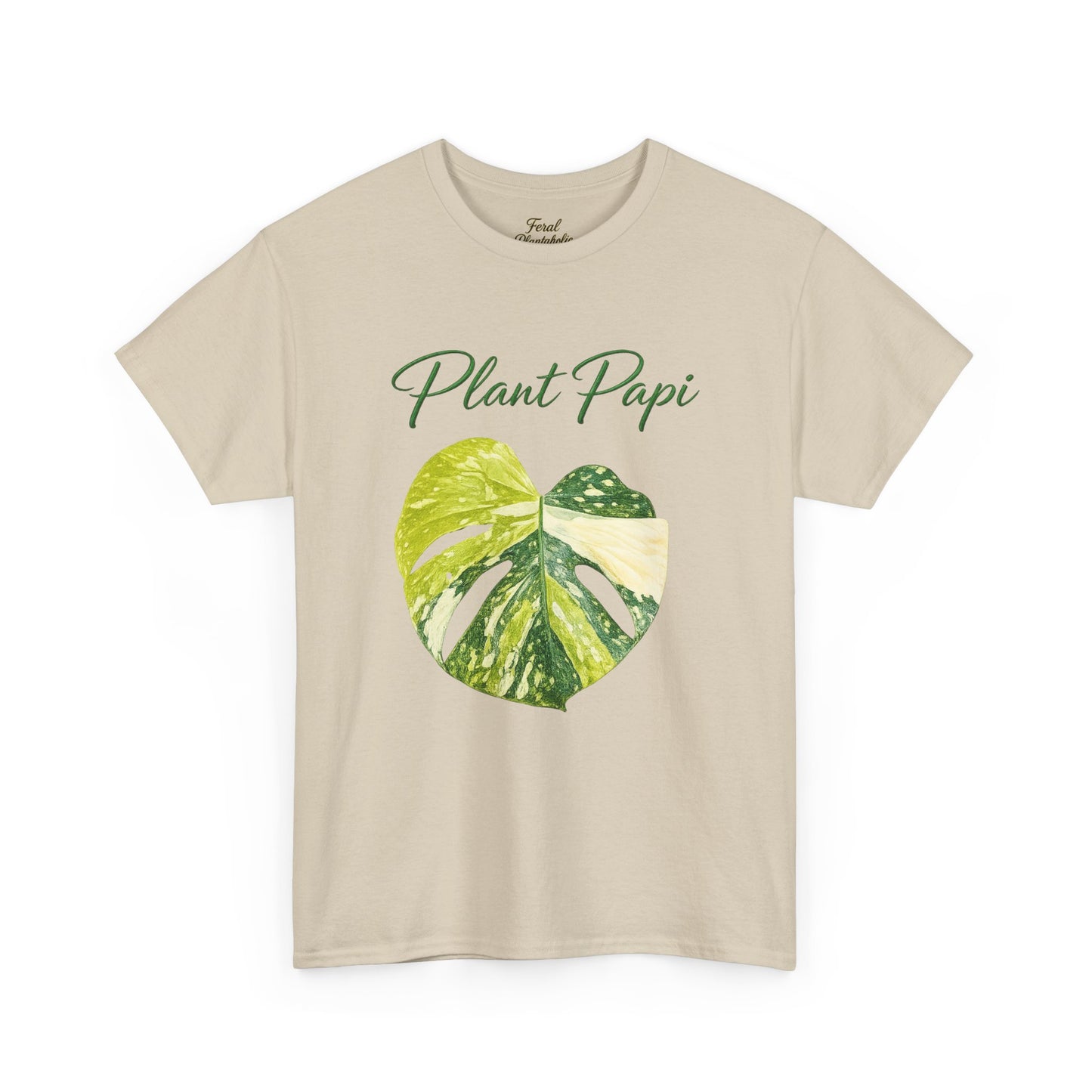 Plant Papi T-Shirt — Green Monstera Heart Graphic Tee for Plant Lovers