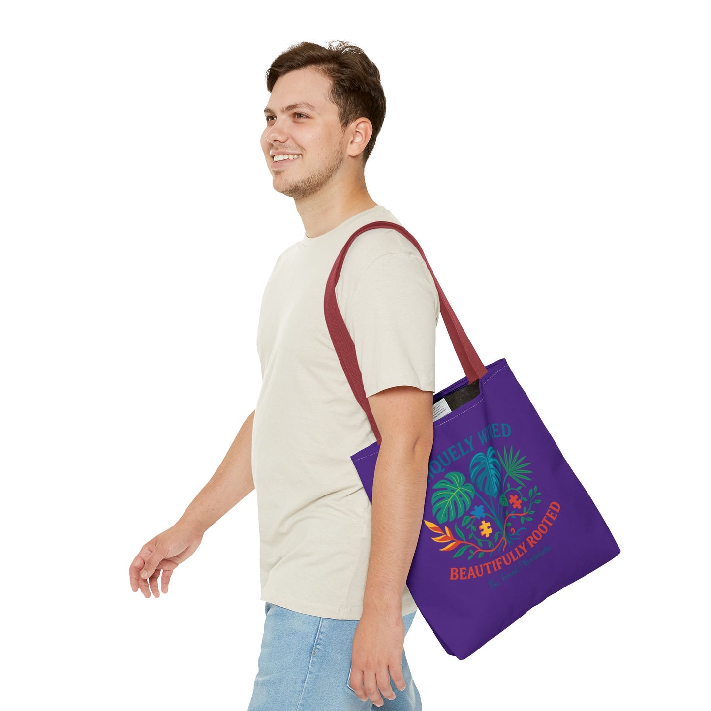 Vibrant Tropical Tote Bag - Uniquely Wired, Beautifully Rooted