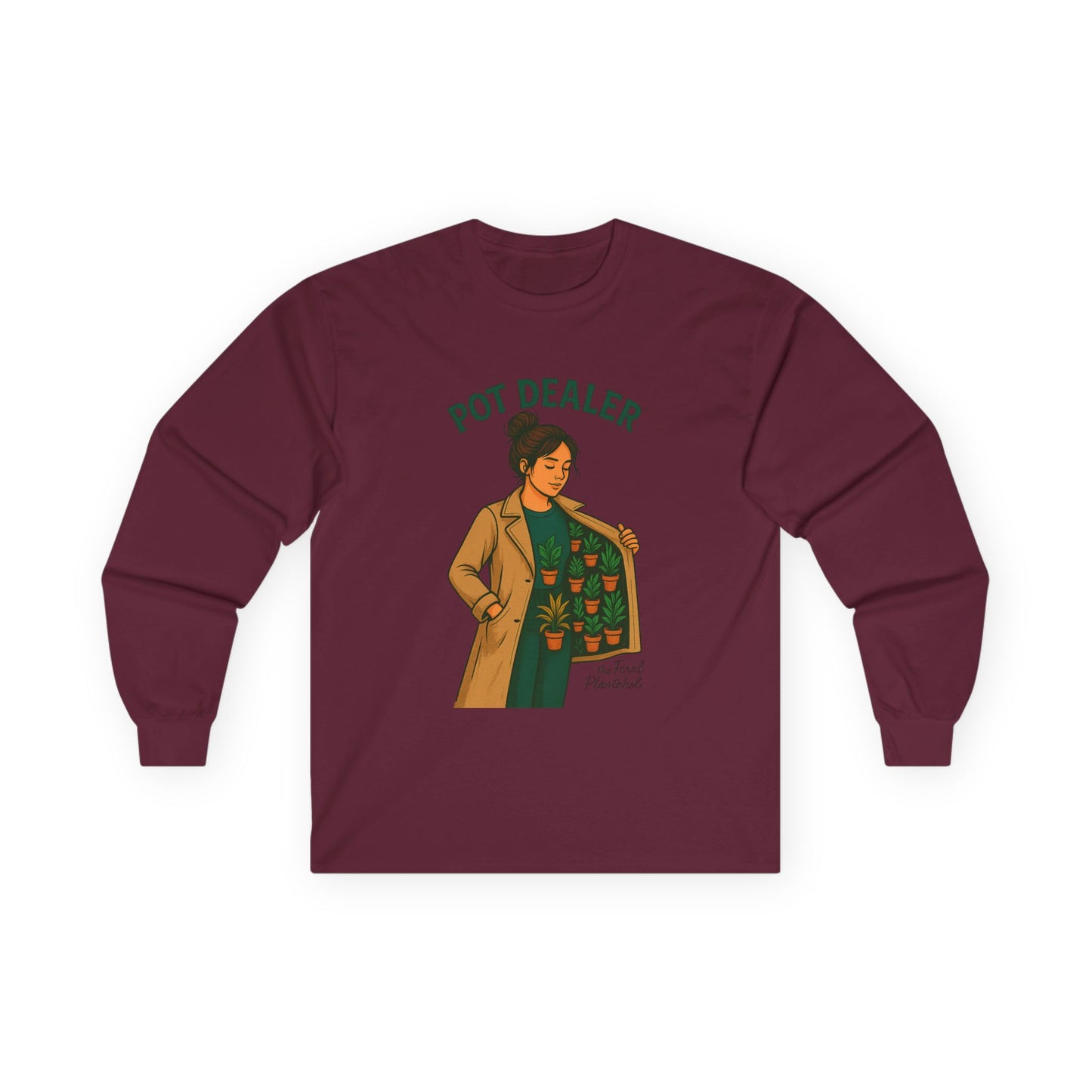 Pot Dealer Long Sleeve Tee, Fun Gift for Cannabis Lovers, Cozy Fall Fashion, Perfect for 420 Celebrations, Plant Lover Gift
