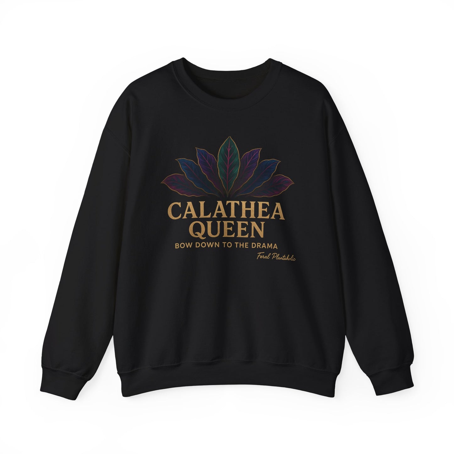 Calathea Queen Sweatshirt - Cozy Crewneck for Plant Lovers, Gift for Gardeners, Lounge Wear, Botanical Fashion, Nature Inspired Apparel
