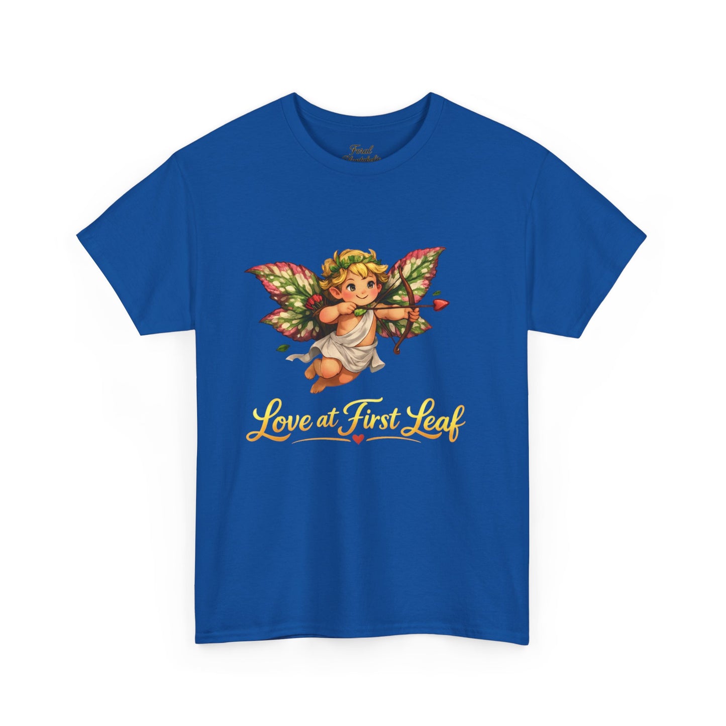 Love at First Leaf T‑Shirt — Vintage Cherub Fairy Graphic Tee