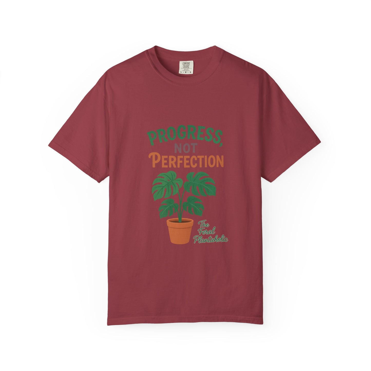 Progress Not Perfection Plant T-Shirt, Casual Unisex Tee, Gift for Plant Lovers, Eco-Friendly Fashion, Gardening Apparel, Relaxed Fit
