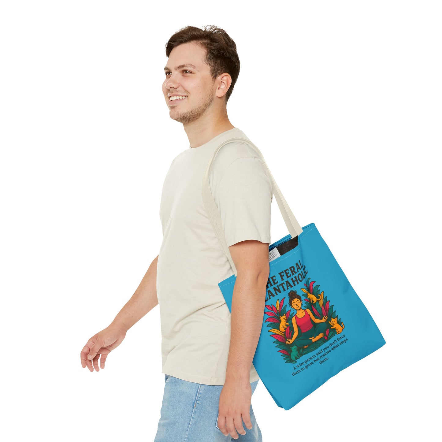 Feral Plantaholic Tote Bag - Eco-Friendly Shopping Bag, Gardening Lover Gift, Nature Enthusiast Accessory, Earth Day Must-Have