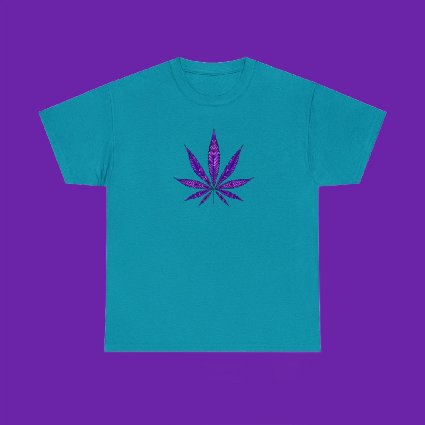 Purple Cannabis Leaf Tee