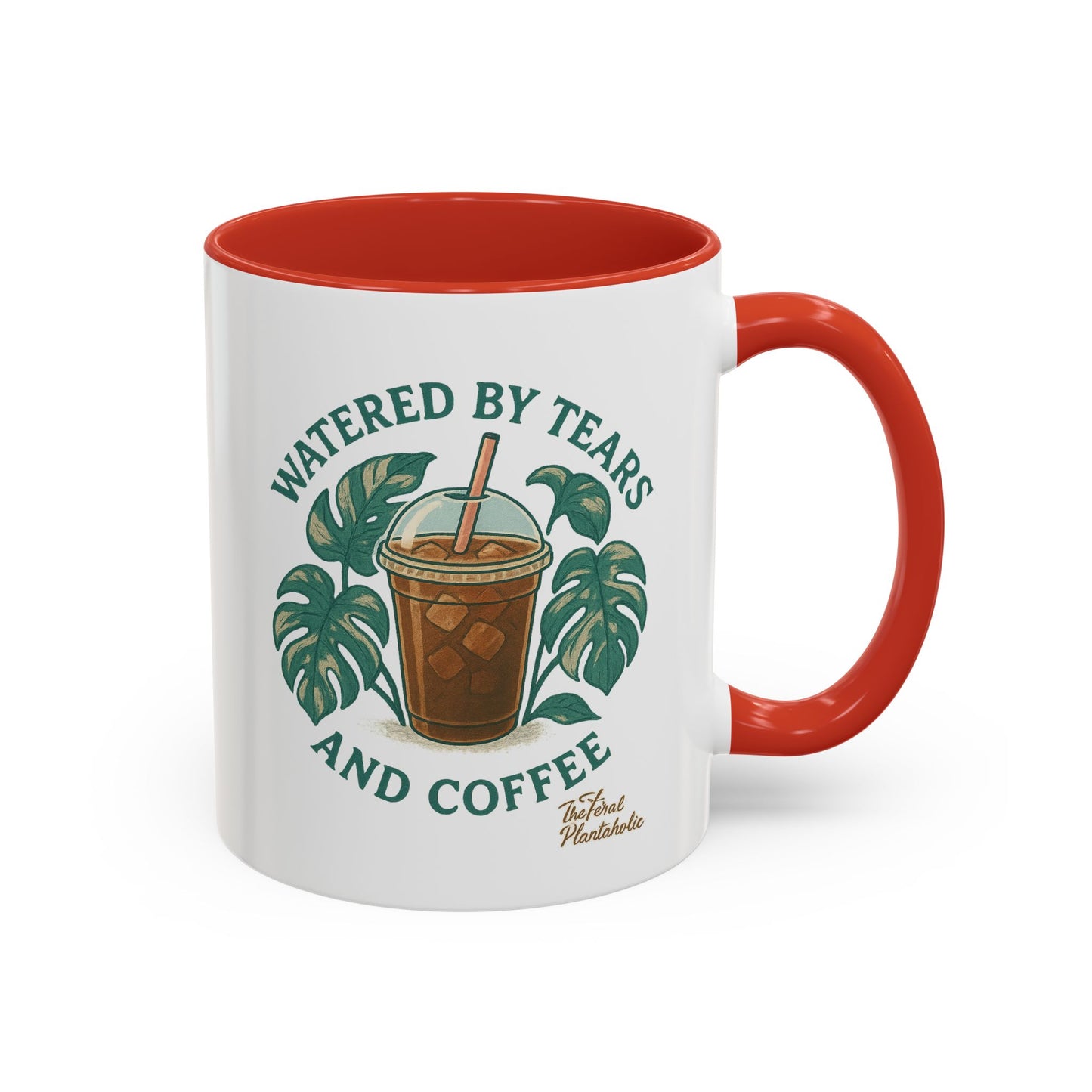 Watered by Tears and Coffee Mug, Funny Coffee Cup, Gift for Coffee Lovers, Inspirational Beverage Mug, Unique Kitchen Decor