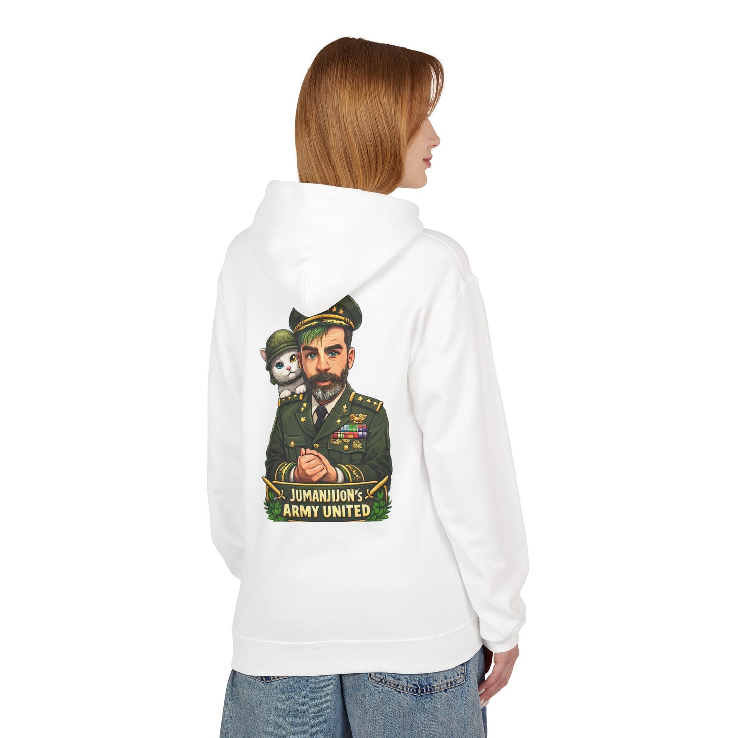 JUMANGIJON ARMY Hoodie — Jumanjiun’s Army United Graphic Hoodie (White)