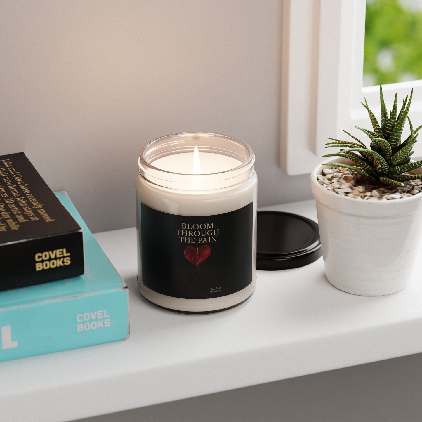 Bloom Through the Pain Scented Soy Candle | 9oz | Relaxing Gift for Healing, Self-Care, Home Décor, Mindfulness, Aromatherapy