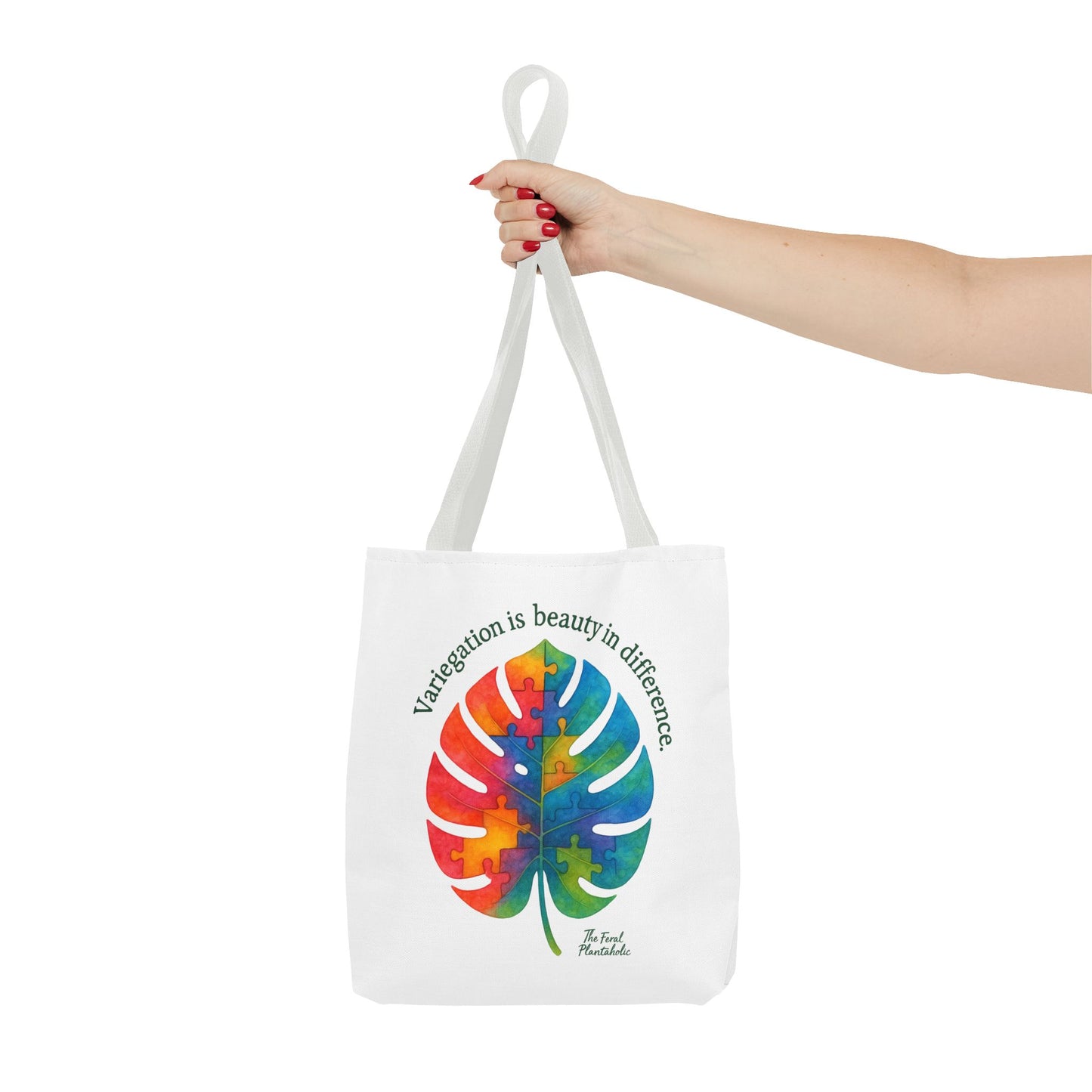Colorful Monstera Leaf Tote Bag, Eco-Friendly Shopping Bag, Puzzle Aesthetic Purse, Nature Lover Gift, Art Tote for Every Occasion