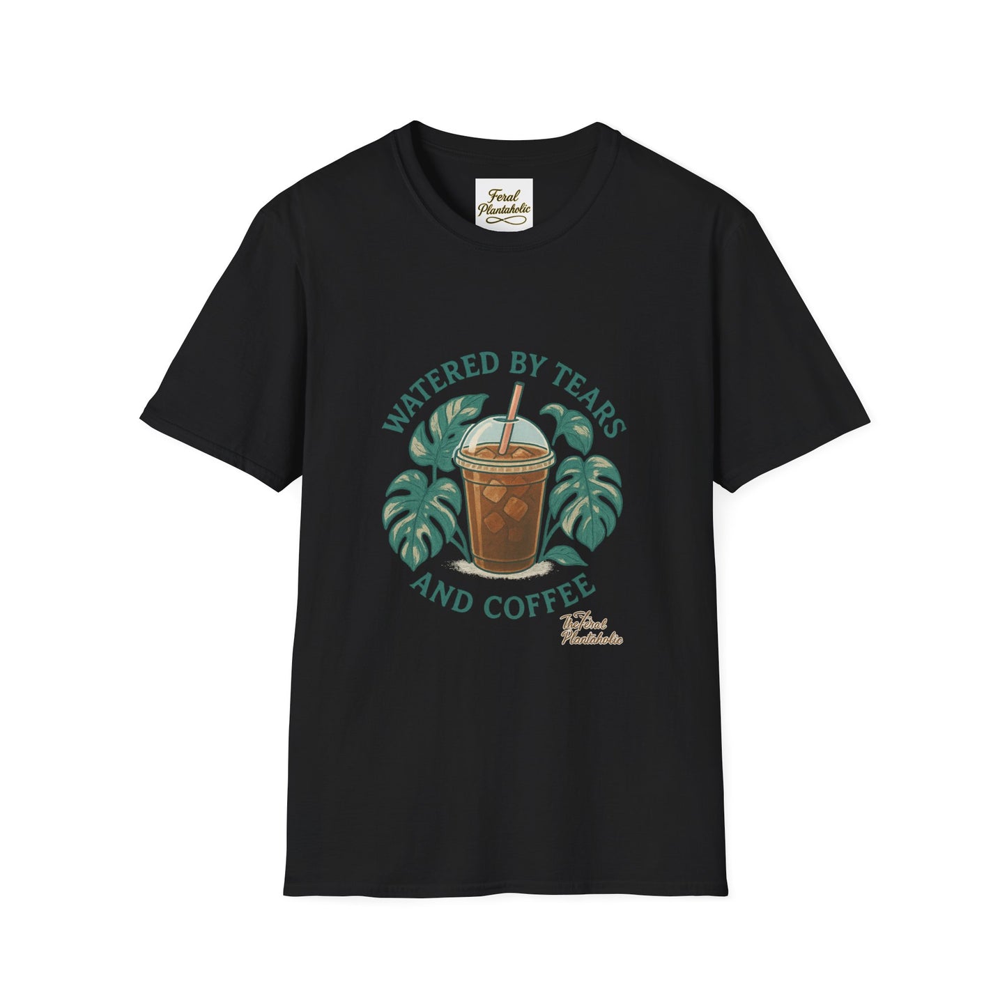 Watered by Tears and Coffee Unisex T-Shirt, Humorous Coffee Lover Shirt, Gift for Coffee Enthusiasts, Casual Wear, Perfect for [...]