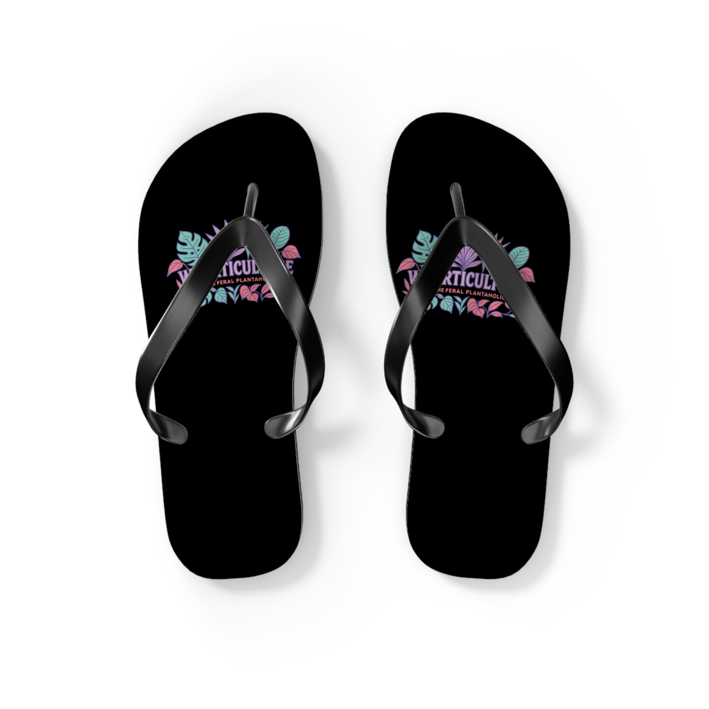 Horticulture Flip Flops, Summer Sandals for Garden Lovers, Beach Wear, Plant Enthusiast Gift, Vacation Footwear, Floral Sandals